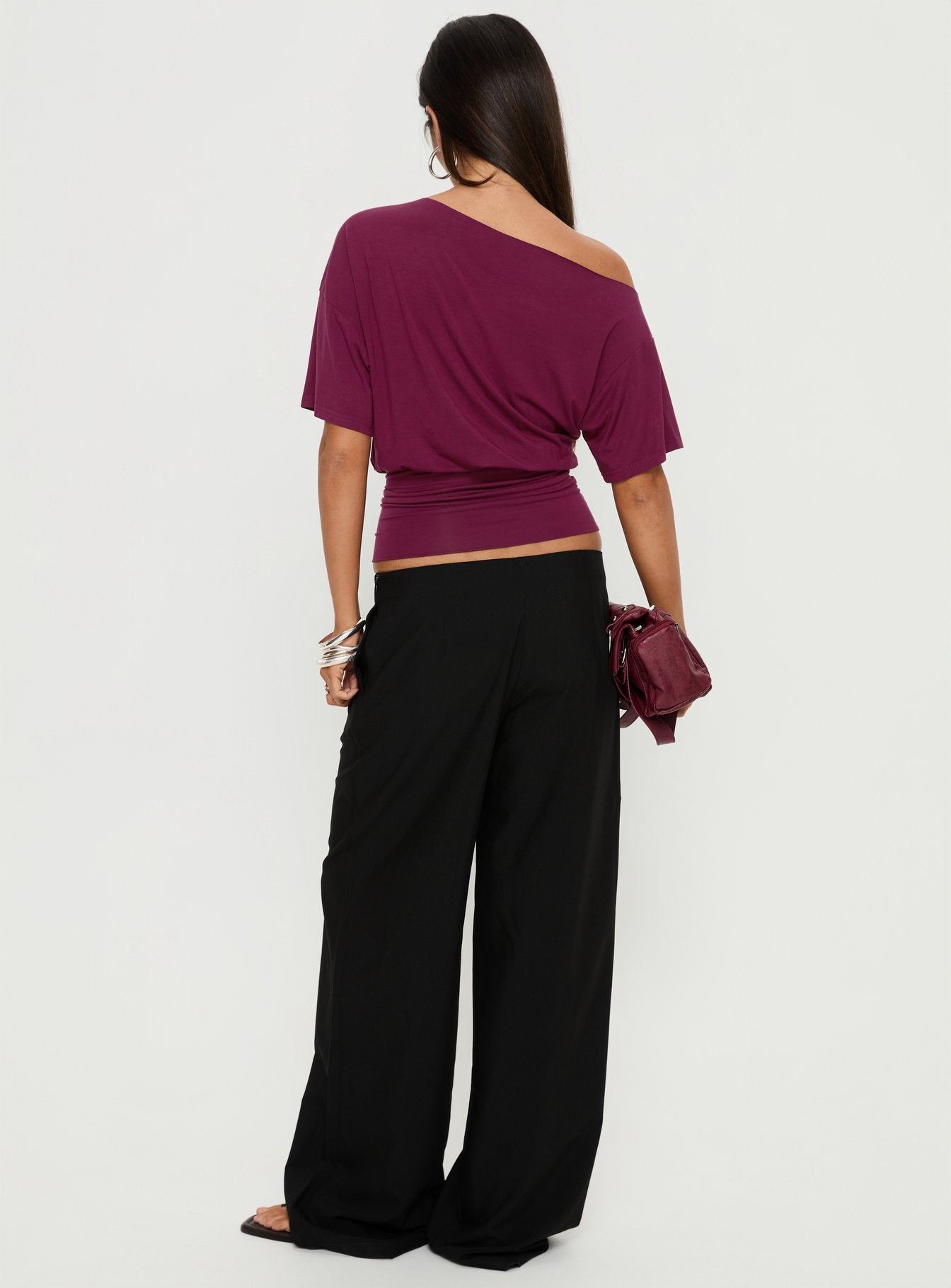 Khane Low Rise Wide Leg Pant Black - Image 5