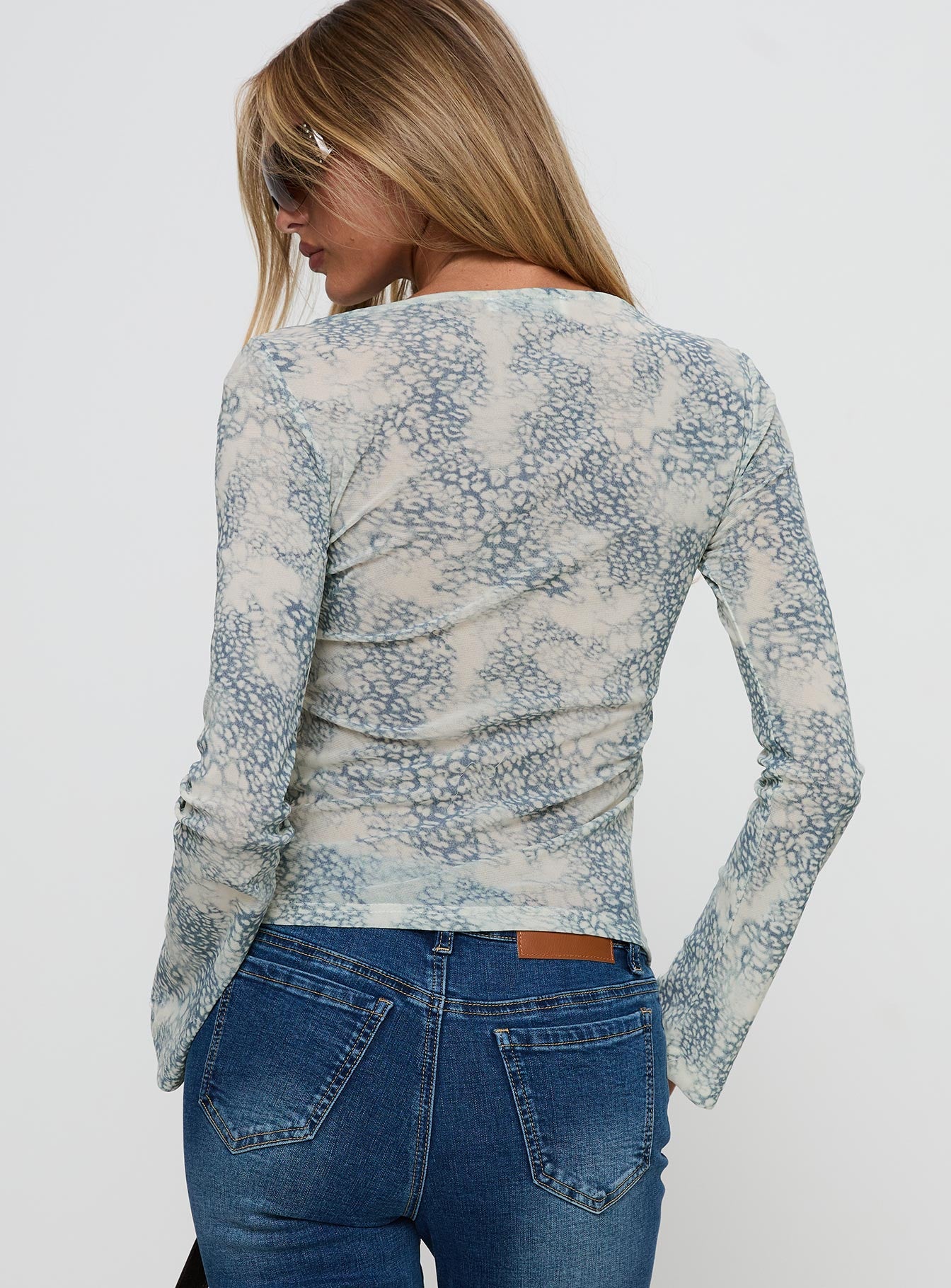 Let It Happen Boat Neck Long Sleeve Top Leopard - Image 5