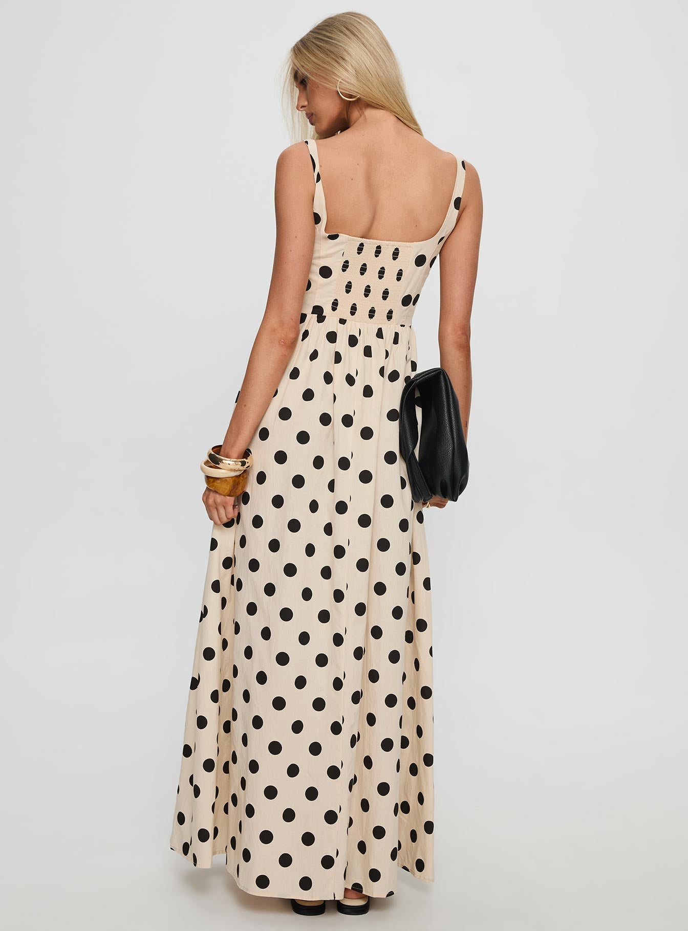 Cartmel Maxi Dress Cream Polka Dot - Image 5