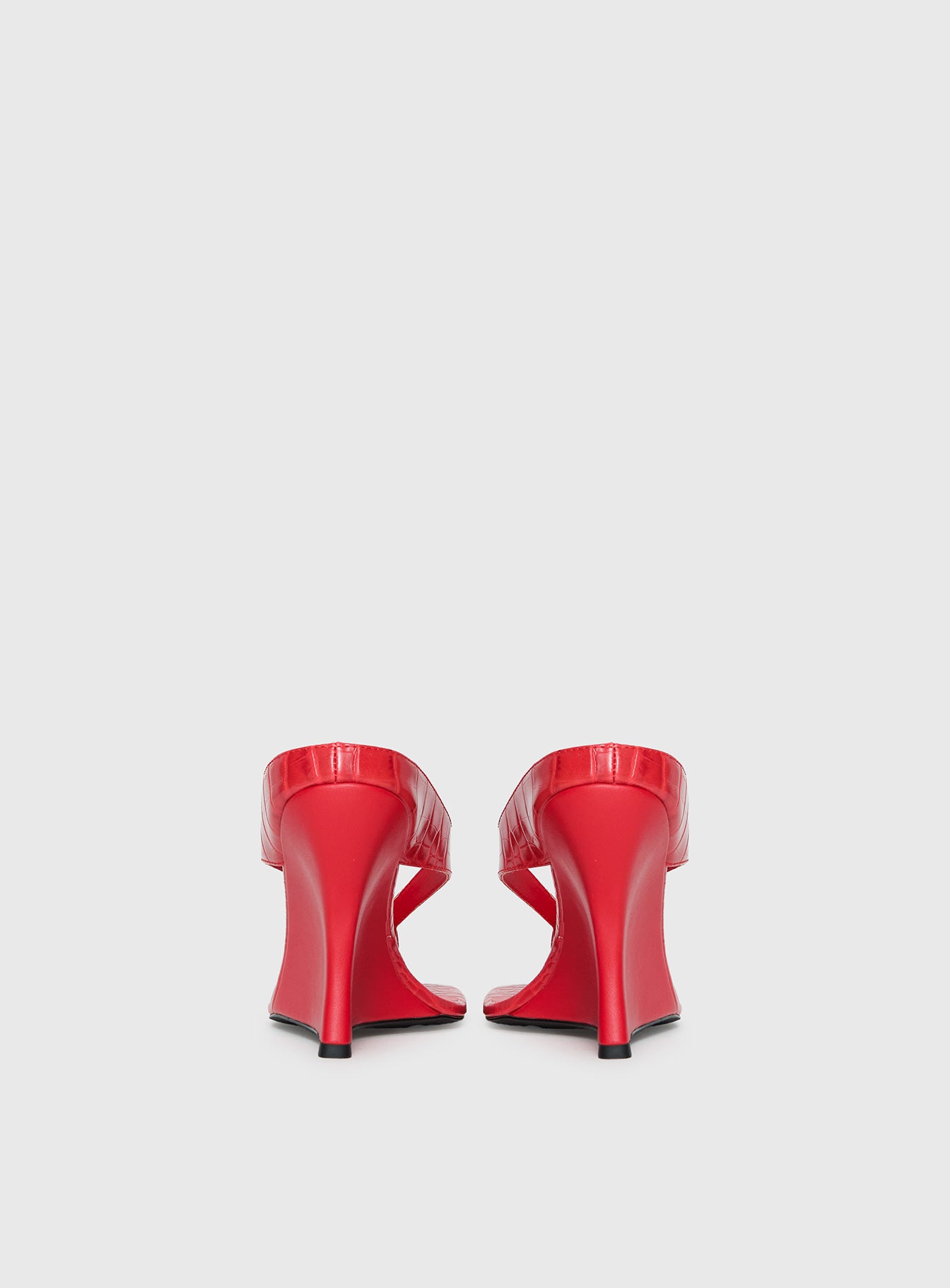 Nylah Wedge Heels Red Croc - Image 5