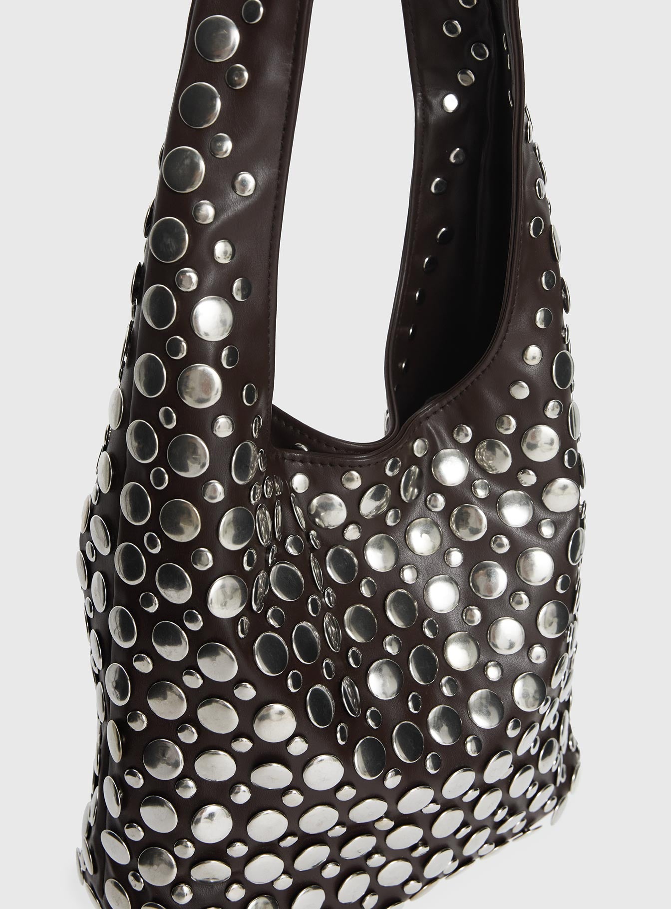 In The Crowd Shoulder Bag Brown Silver - Image 5