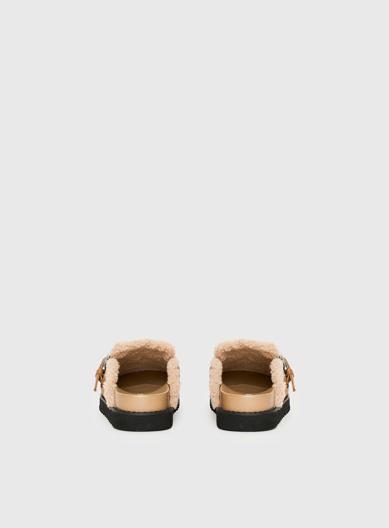 Raxton Faux Suede Clogs Brown - Image 5