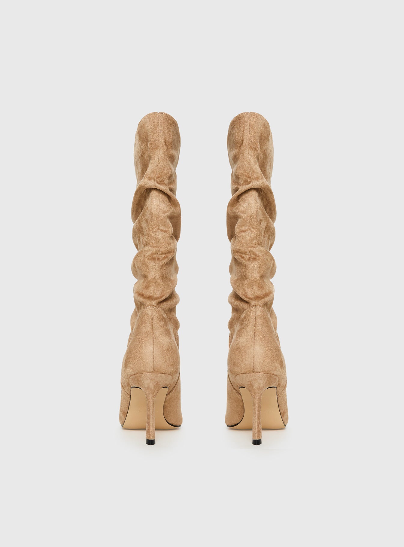 Such A Charmer Faux Suede Scrunch Boot Tan - Image 5
