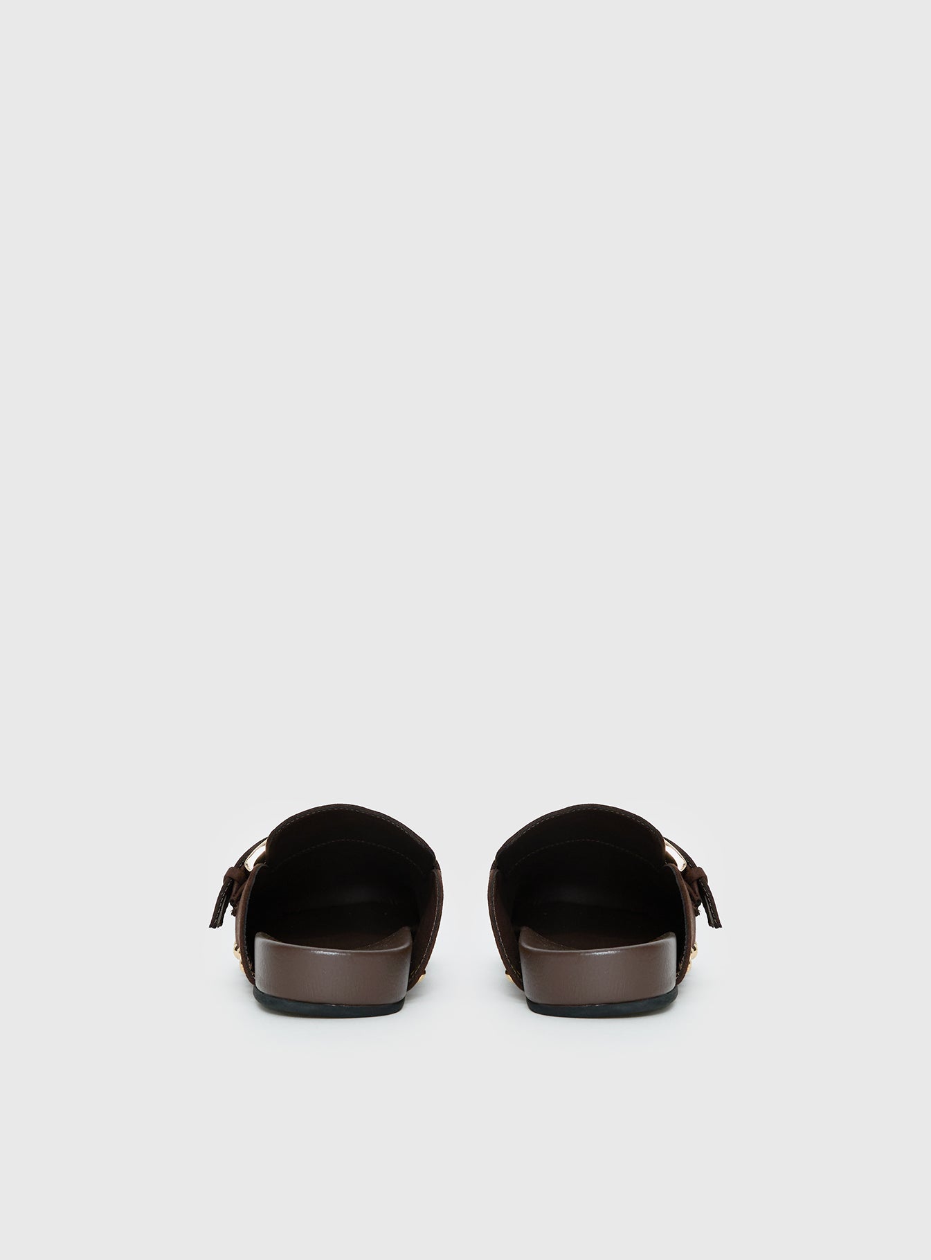 Way Life Goes Stud Detail Clogs Chocolate - Image 5