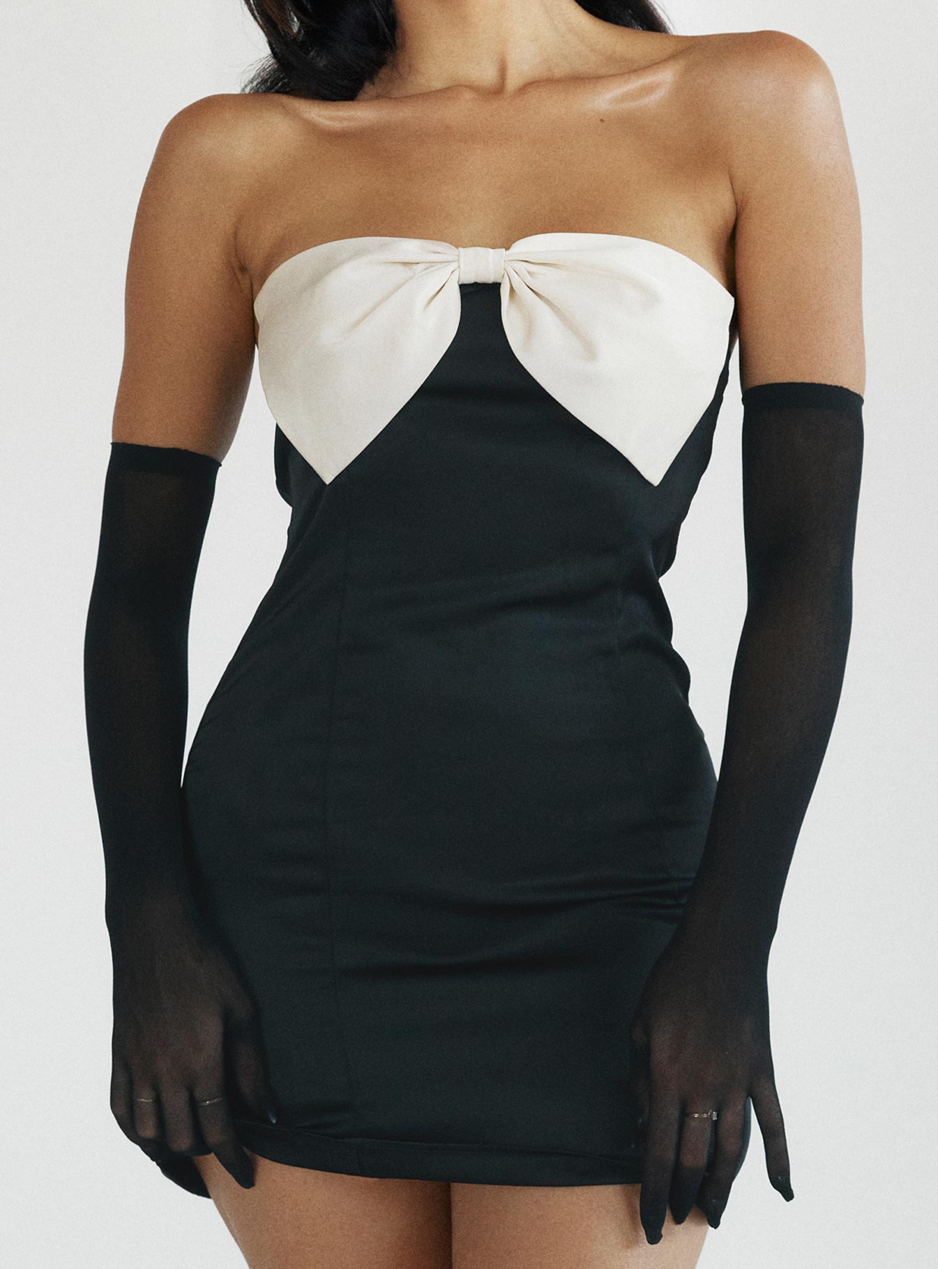 Kesy Bow Tie Mini Dress Black - Image 5