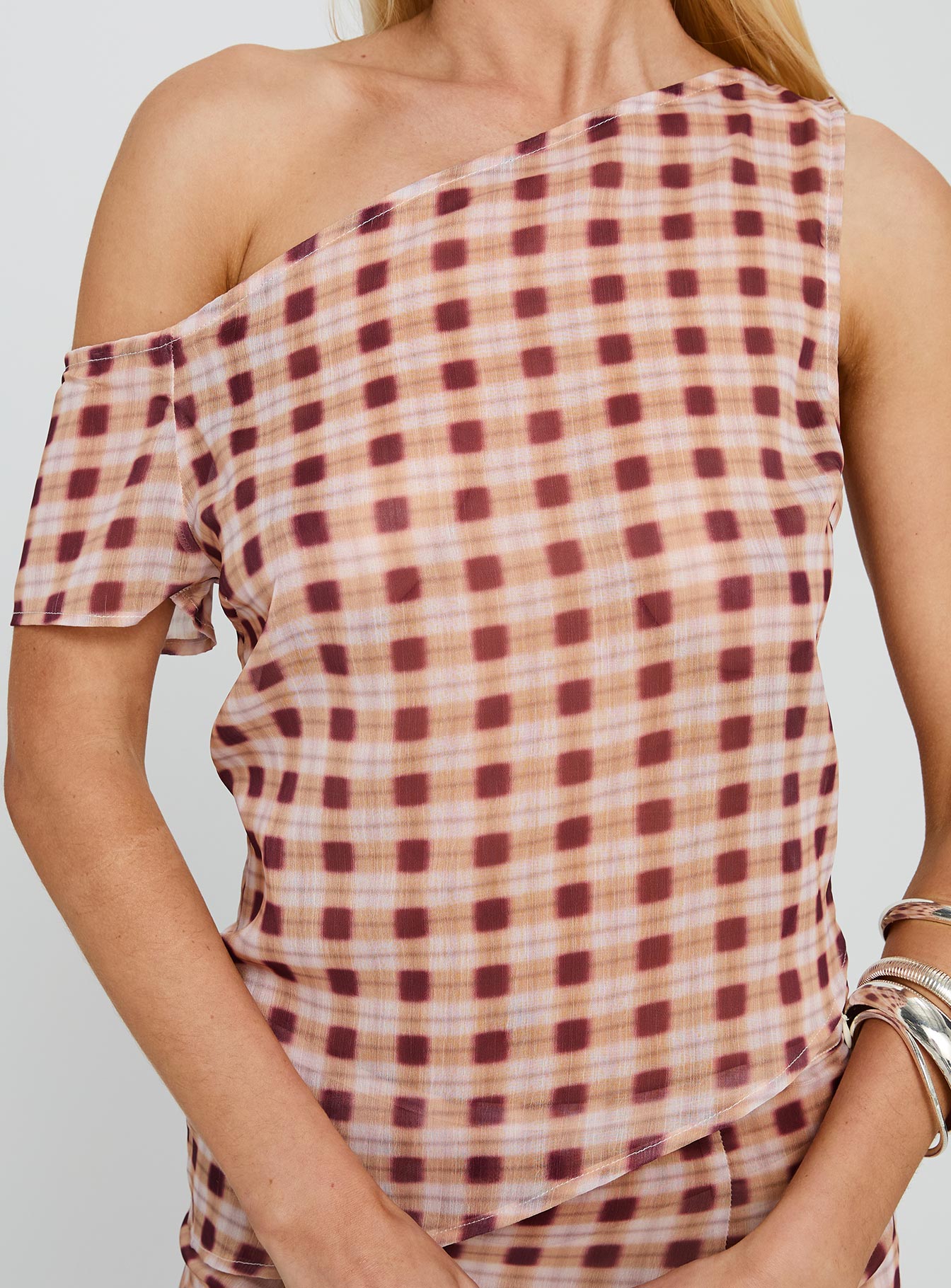 Hea Top Peach Check - Image 6