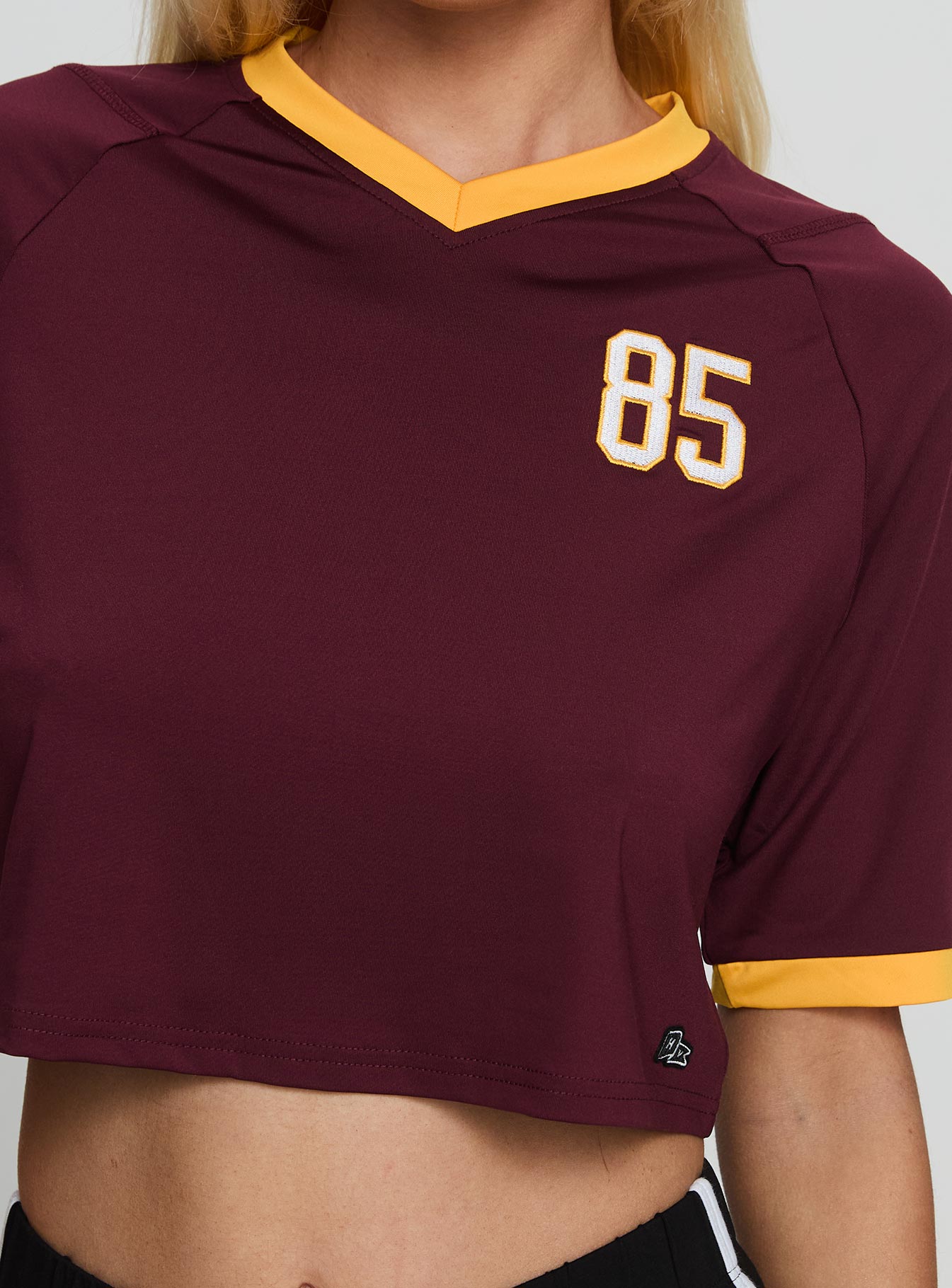 Asu Cropped Soccer Jersey Tee Maroon - Image 5
