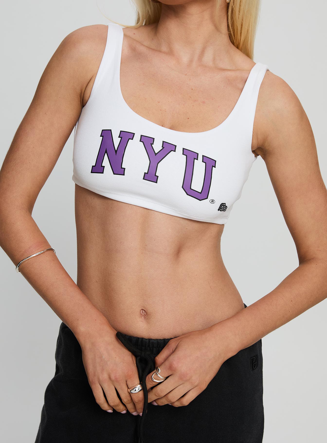 Nyu Scoopneck Tank Top White - Image 6