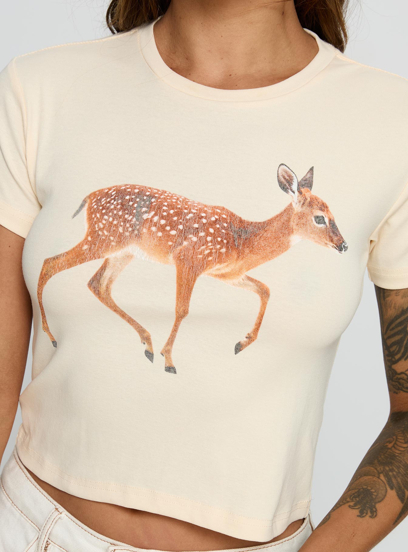 Dearly Loved Graphic Baby Tee Cream - Image 5