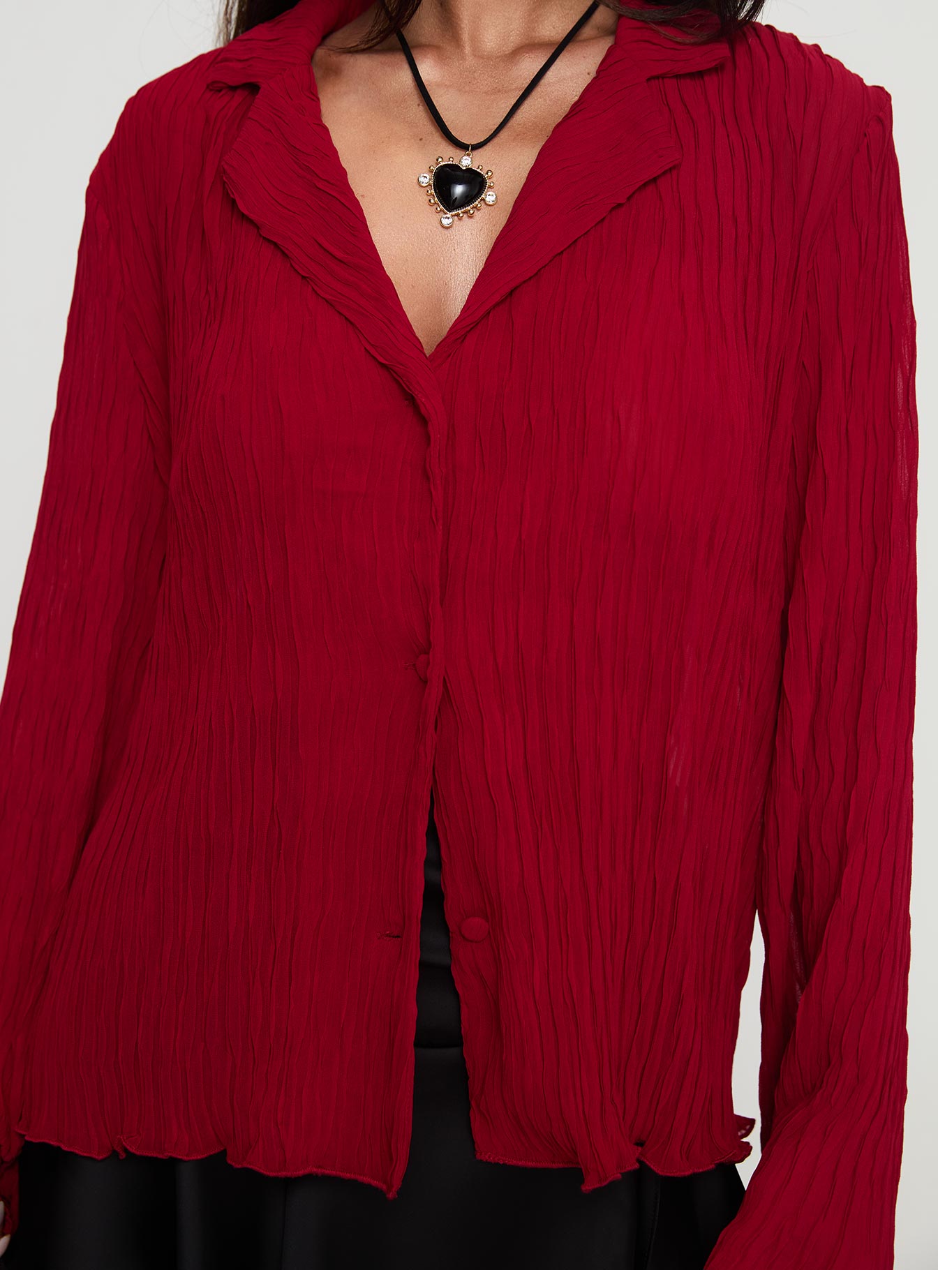 Selma Shirt Burgundy - Image 6