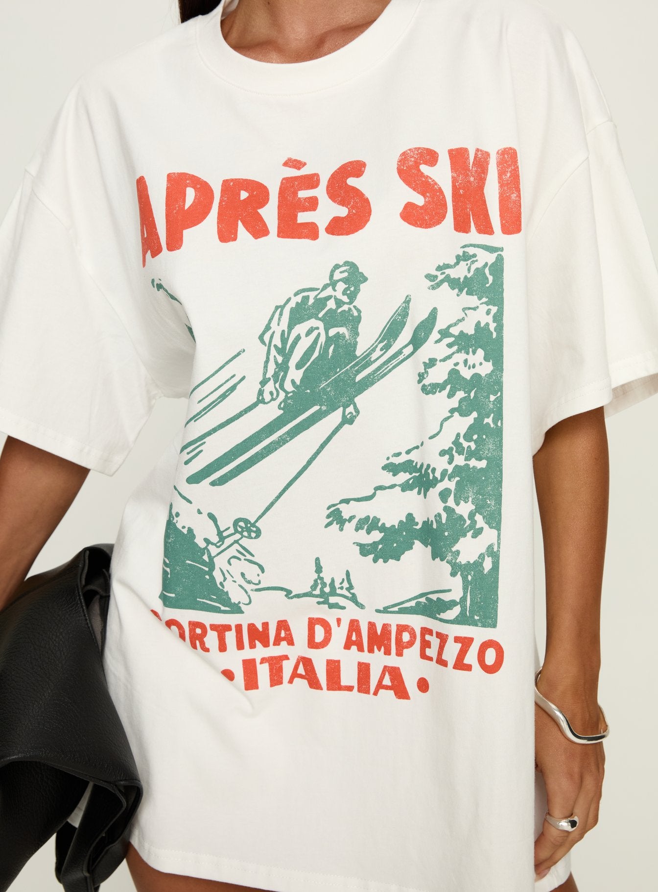 Apres Ski Italia Oversized Graphic Top White - Image 6