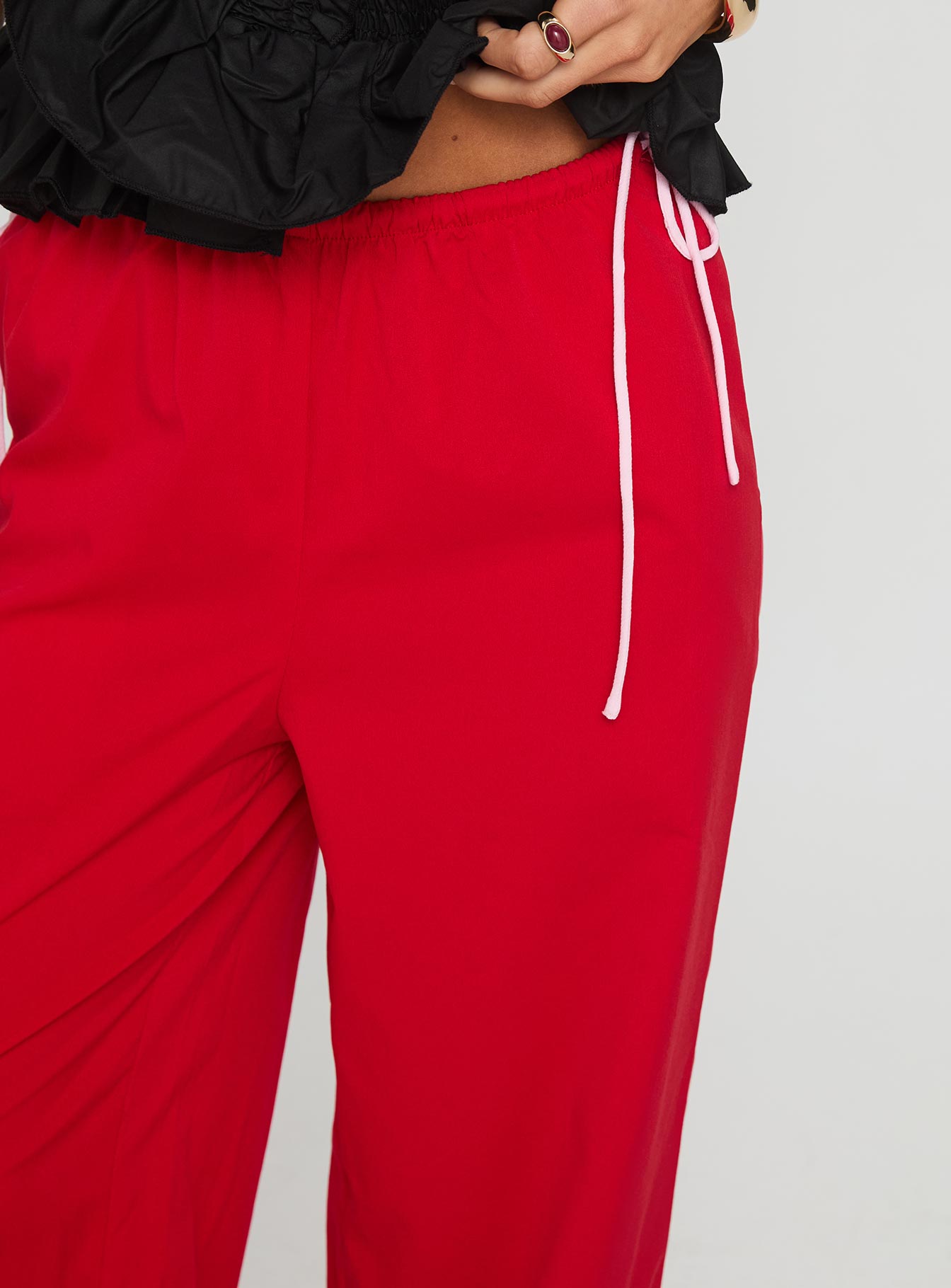 Sweet As Sugar Bow Pants Red Pink - Image 5