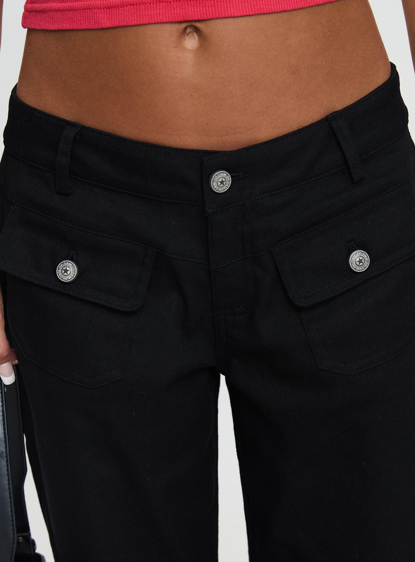 Benicale Low Rise Cargo Pants Black - Image 6