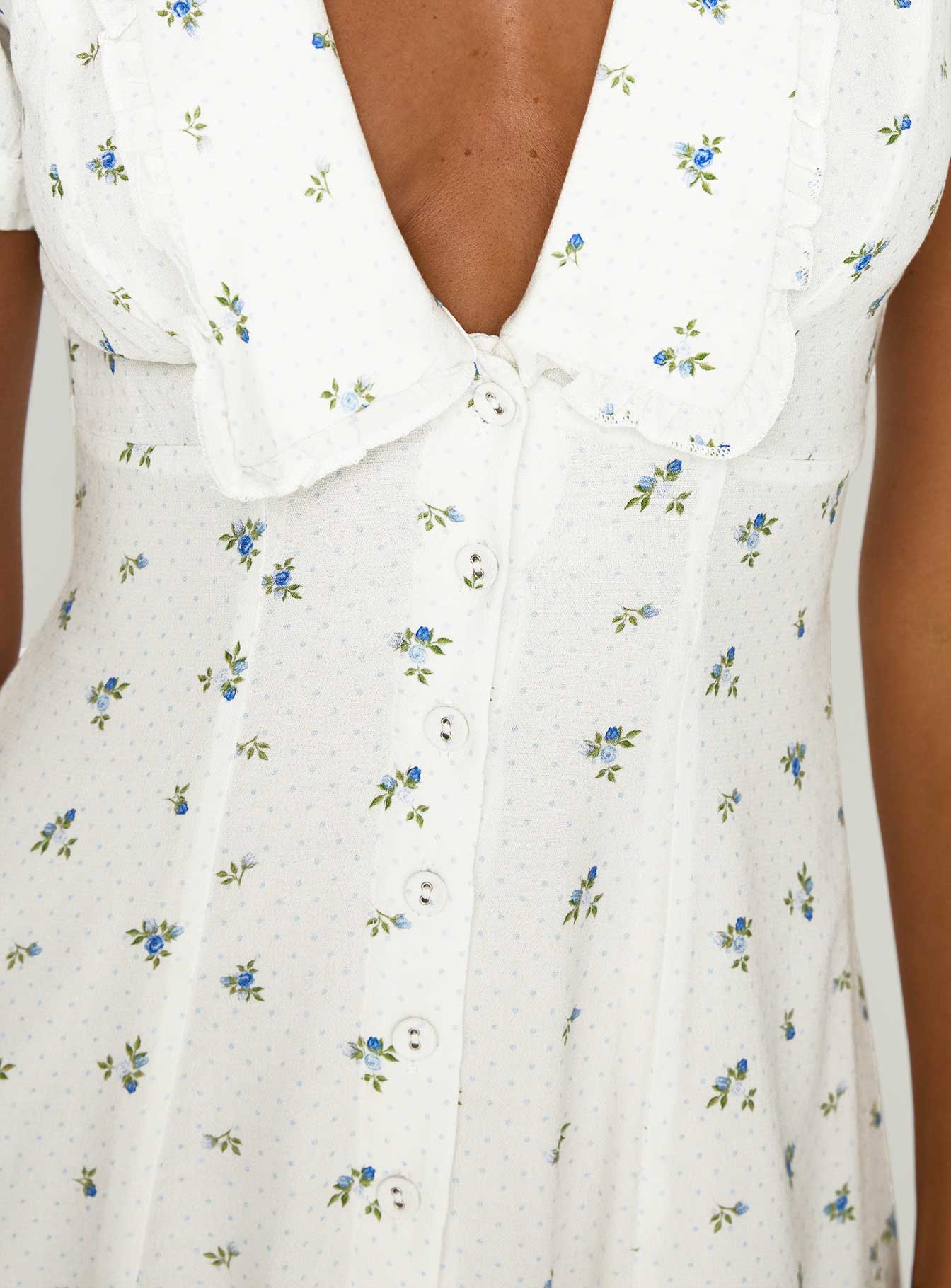 Fabiola Collared Mini Dress Floral - Image 6