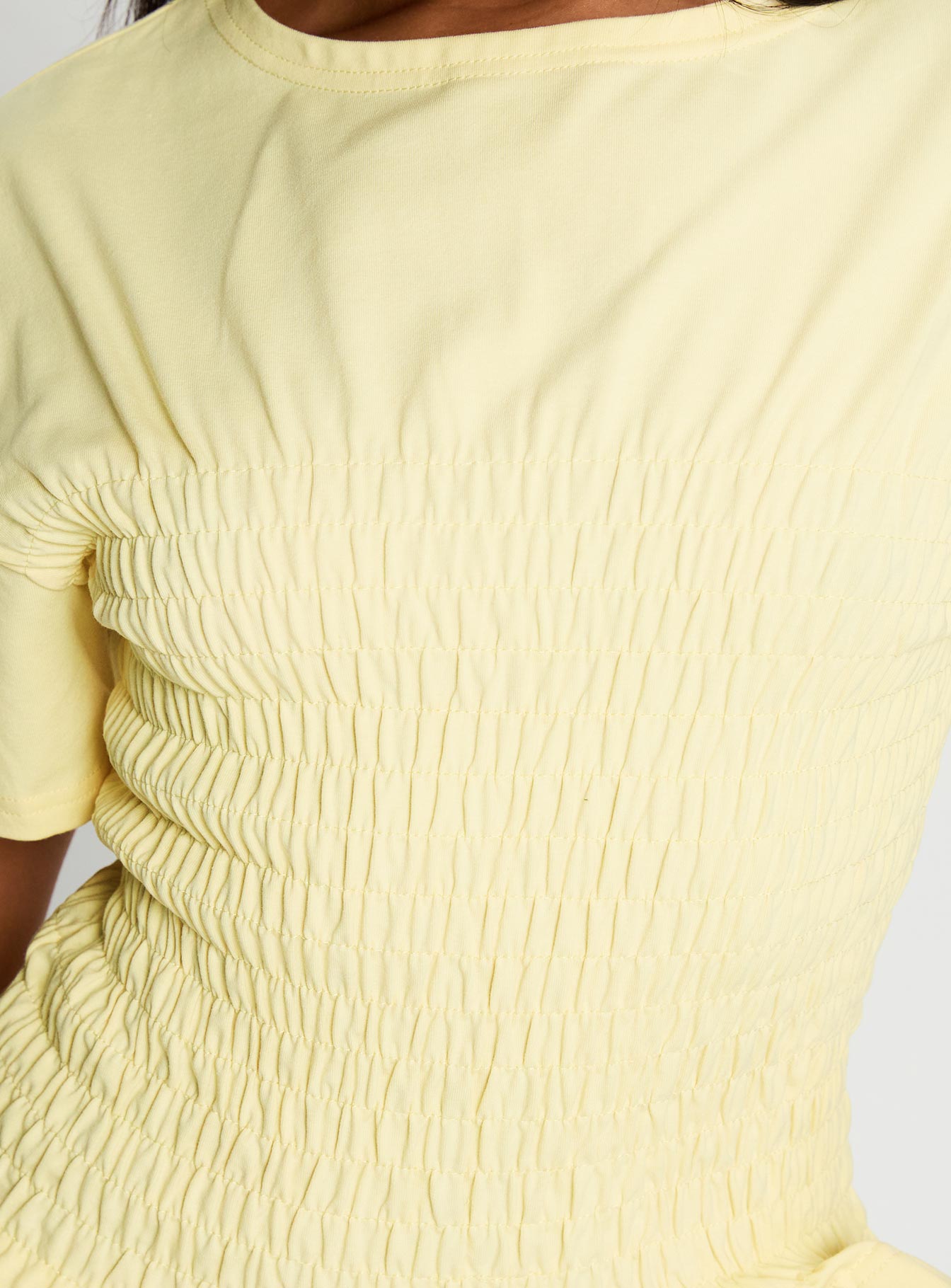 Maybe Tomorrow Ruched Top Lemon - Image 6