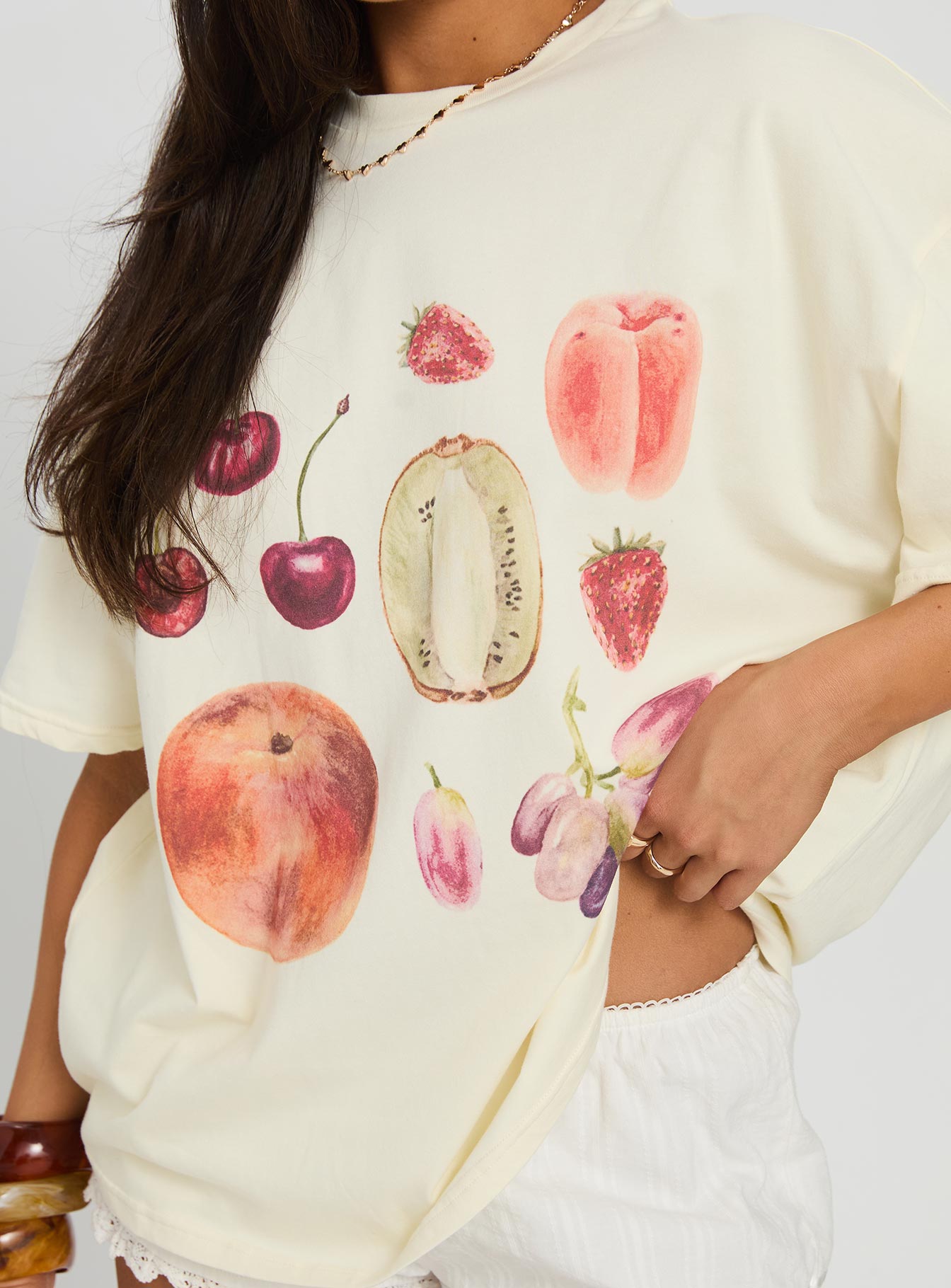 Farmers Pick Oversized Graphic Top Cream - Image 6