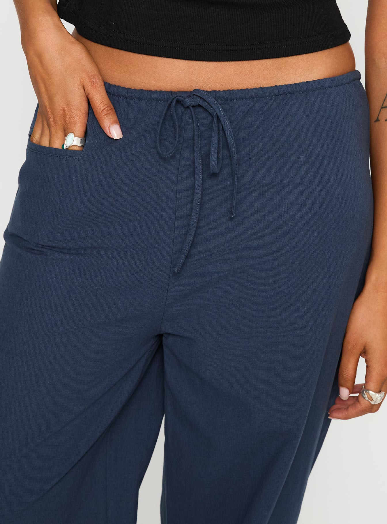 Zodie Low Waist Pants Navy - Image 5