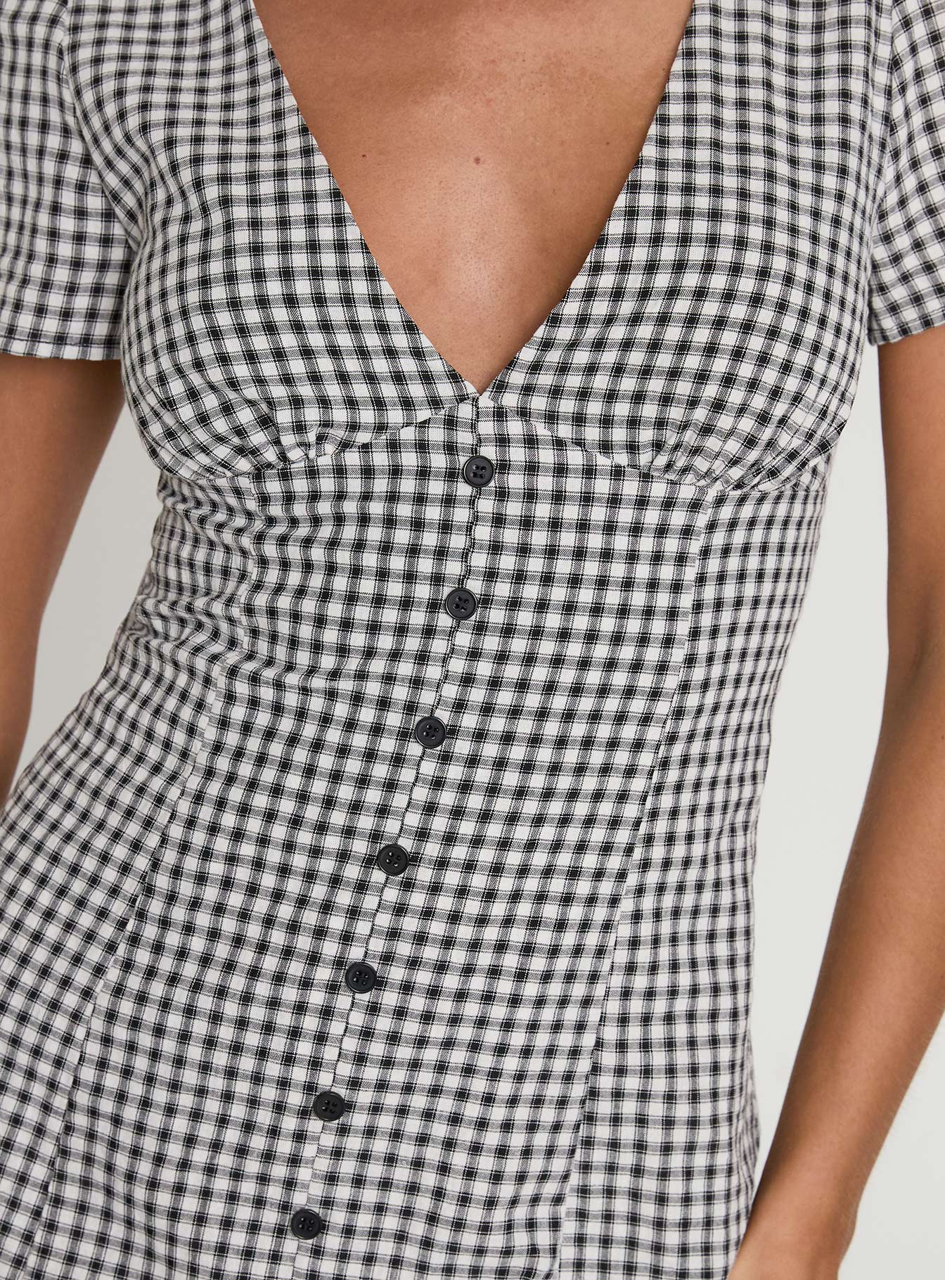 Loveliness Playsuit Black White Check - Image 5