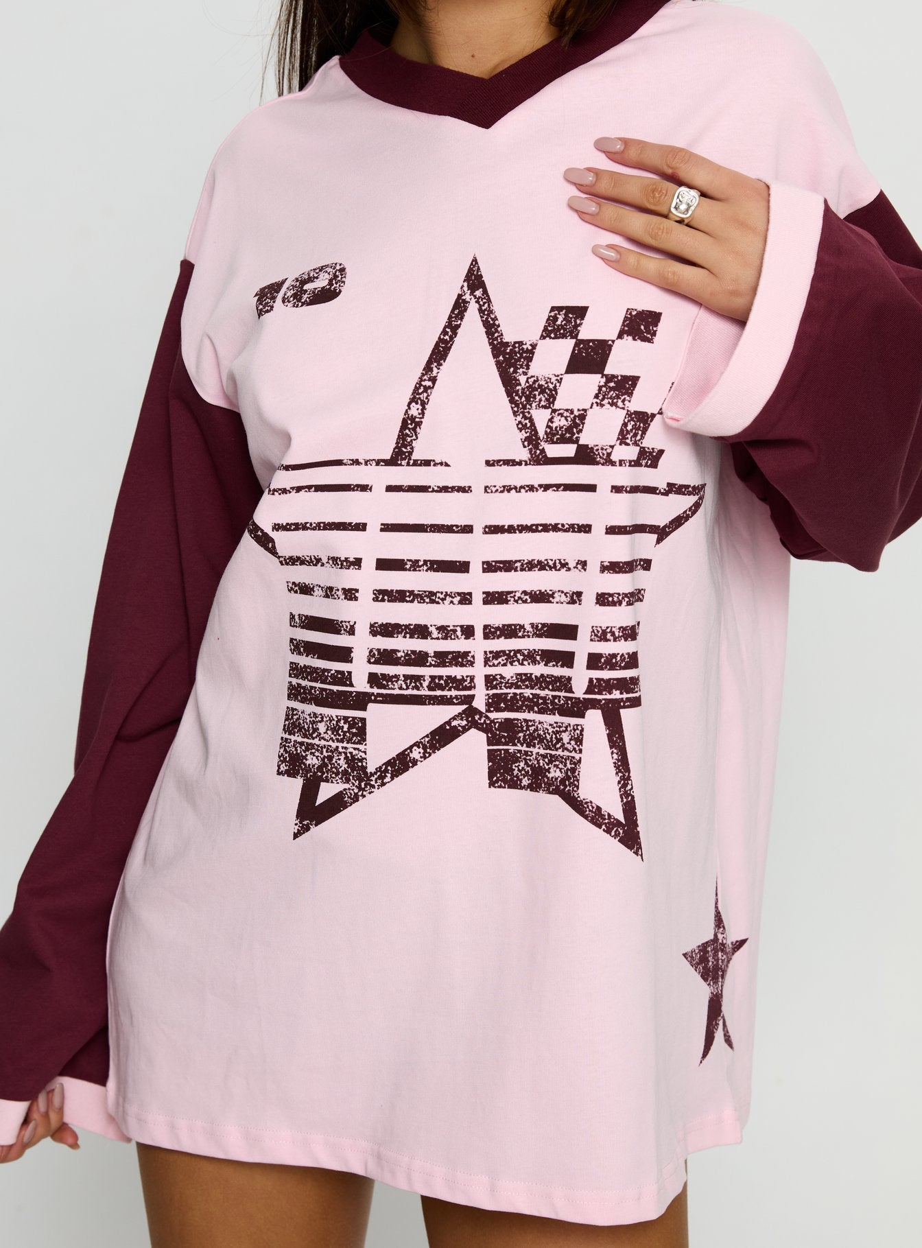 Starletta Long Sleeve Moto Top Pink - Image 6