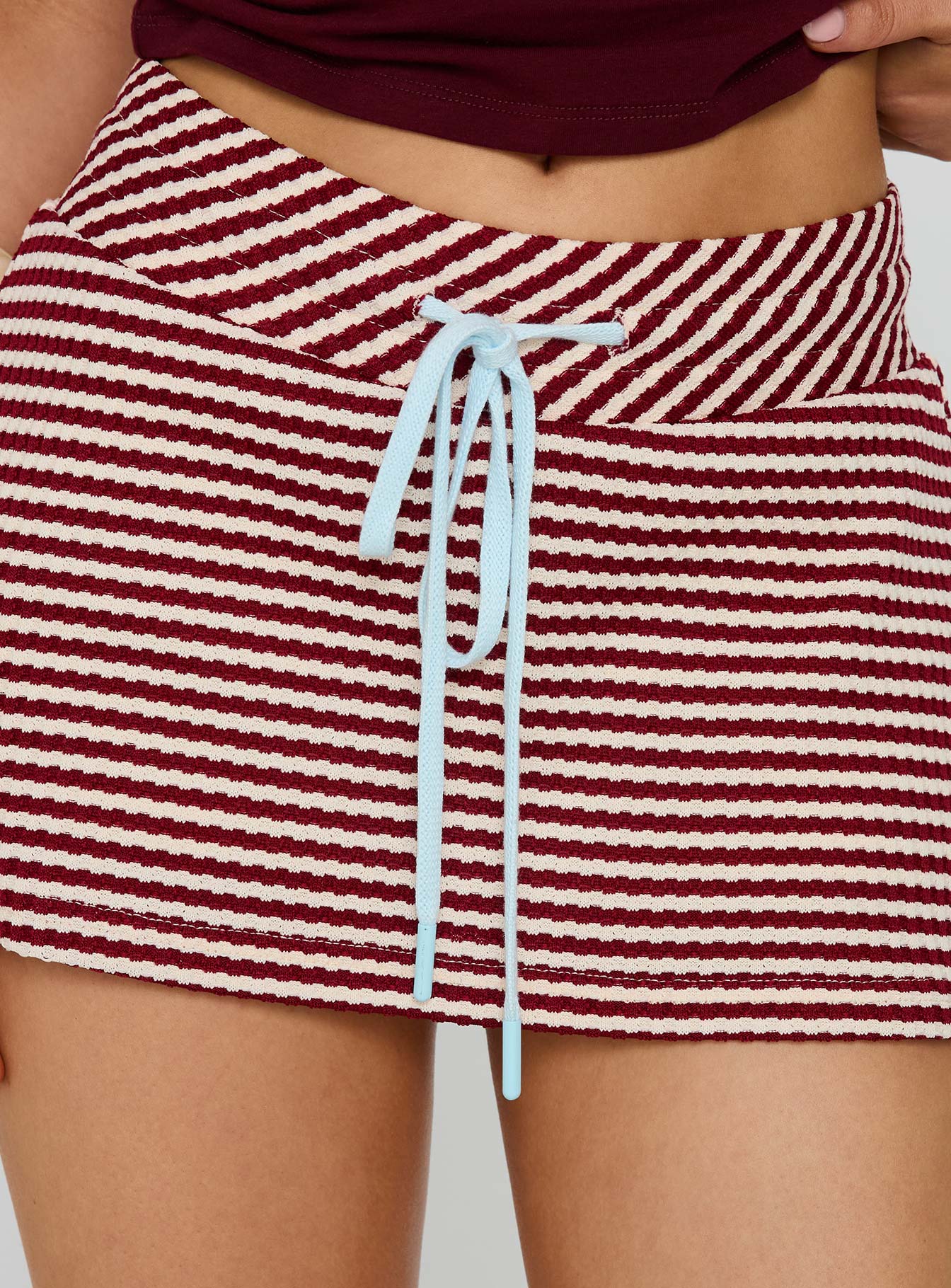 Bexi Textured Skort Red White Stripe - Image 6