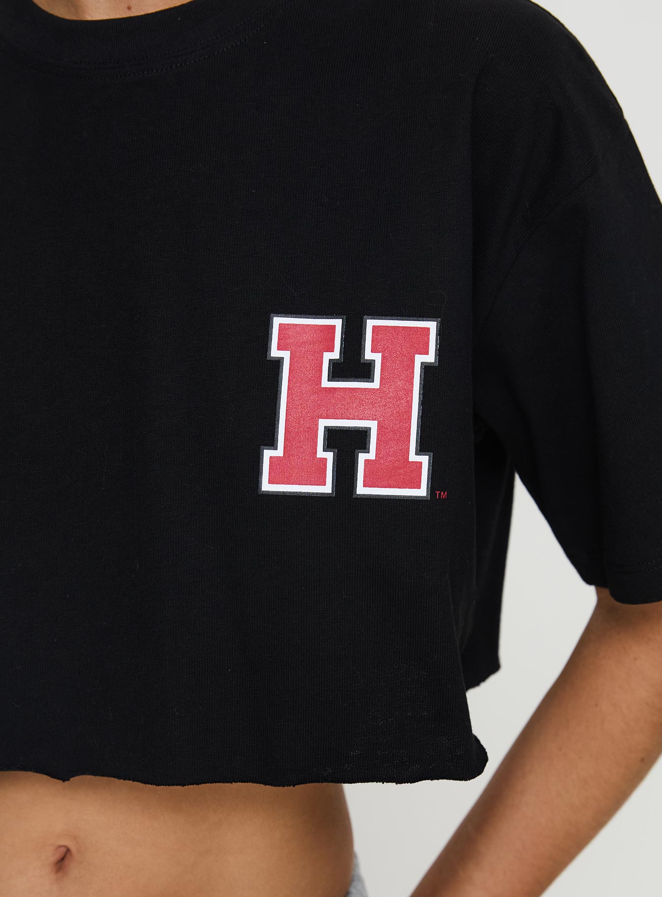 Harvard Graphic Track Top Black - Image 6