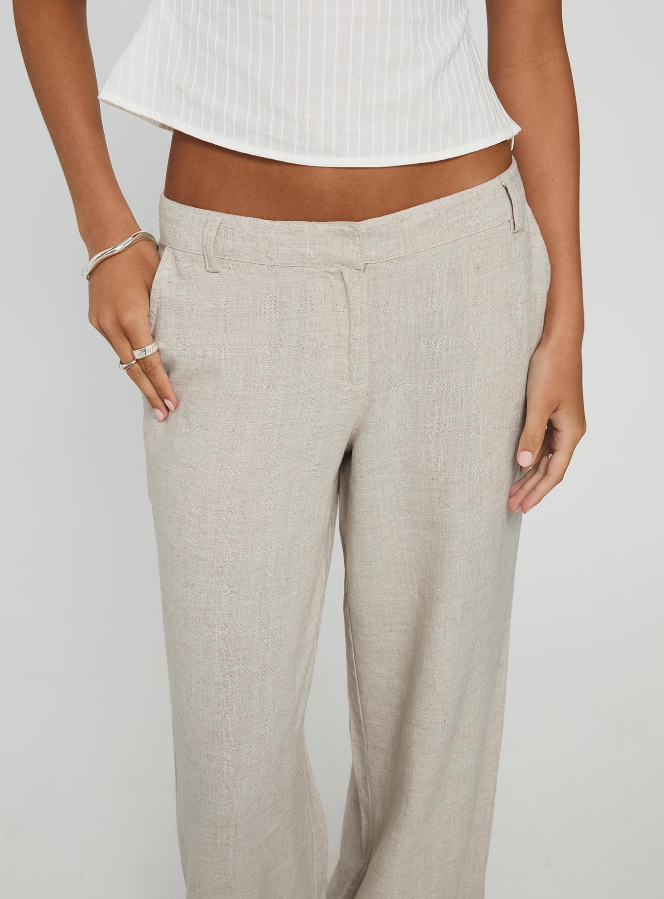 Syrena Tailored Wide Leg Pant Natural - Image 6