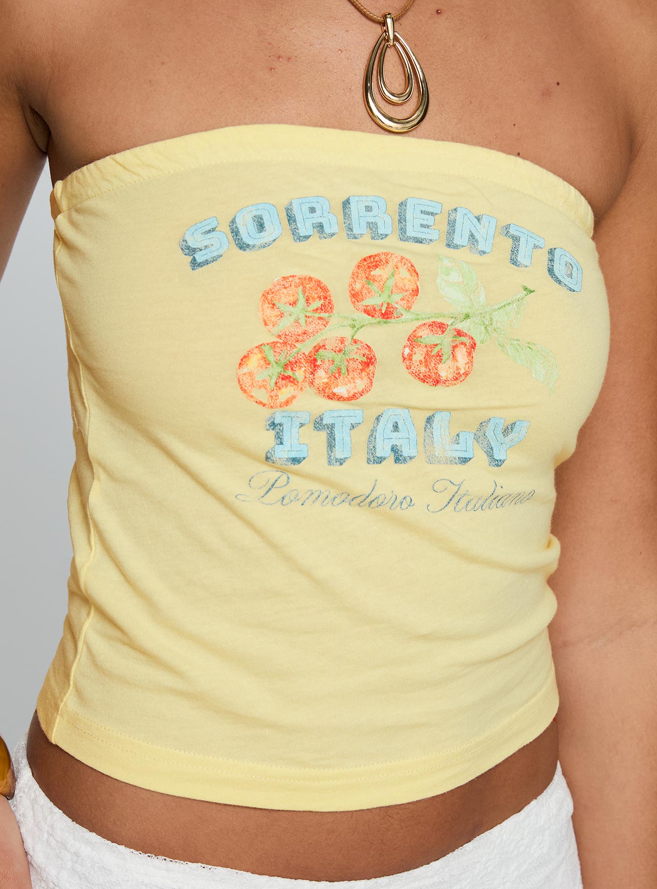 Sorrento Italy Strapless Top Yellow - Image 5