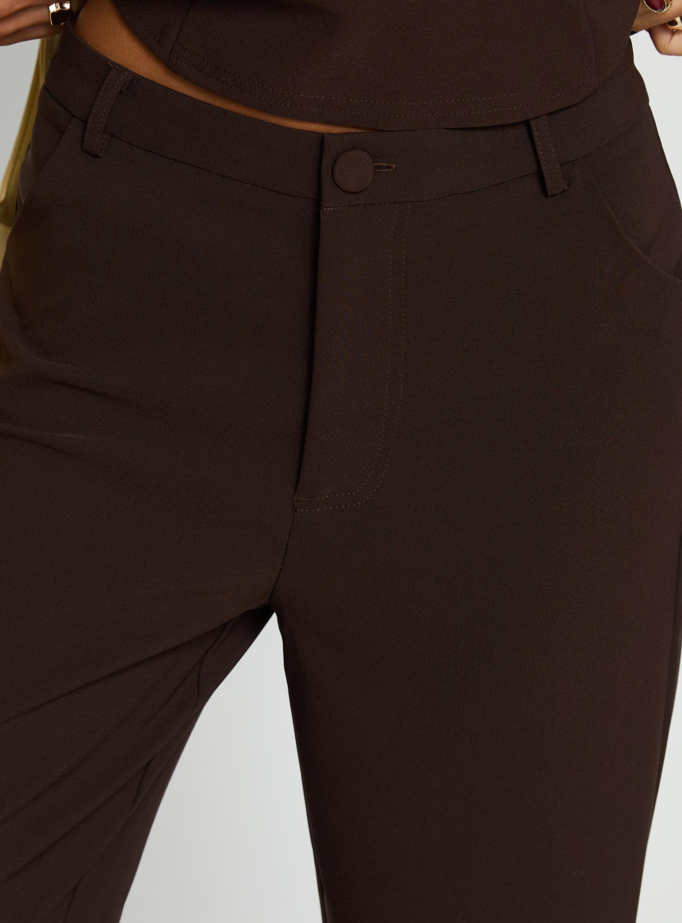 Kinsie Tailored Pants Brown - Image 6