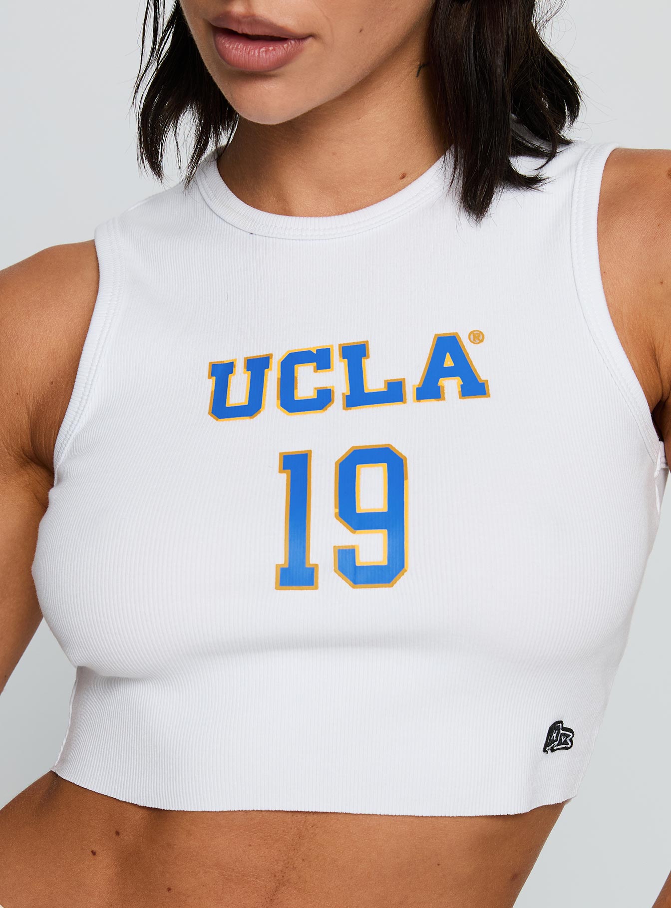 Ucla Cutoff Tank Top White - Image 6