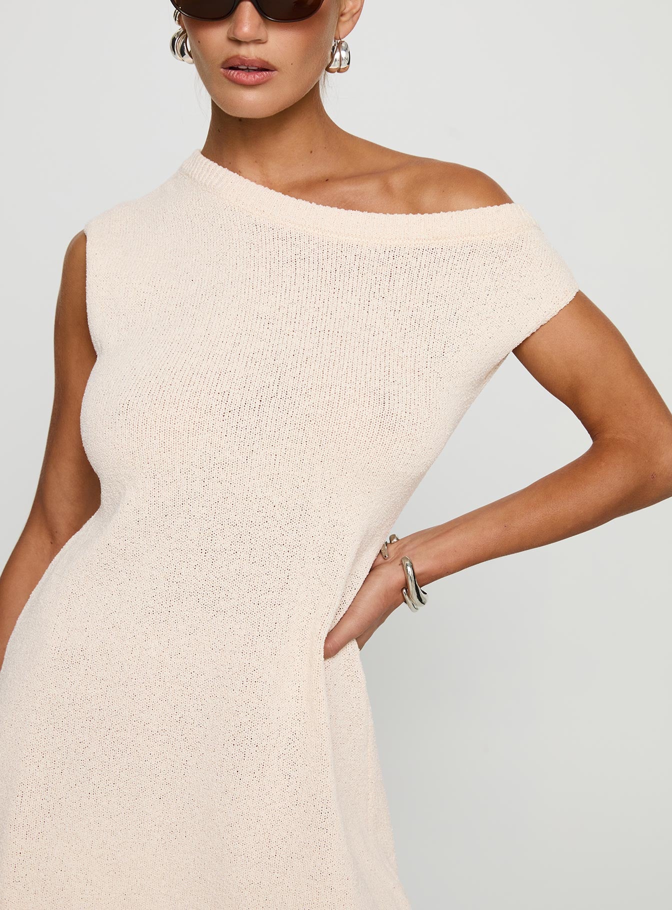 Liberation Off The Shoulder Mini Dress White - Image 7