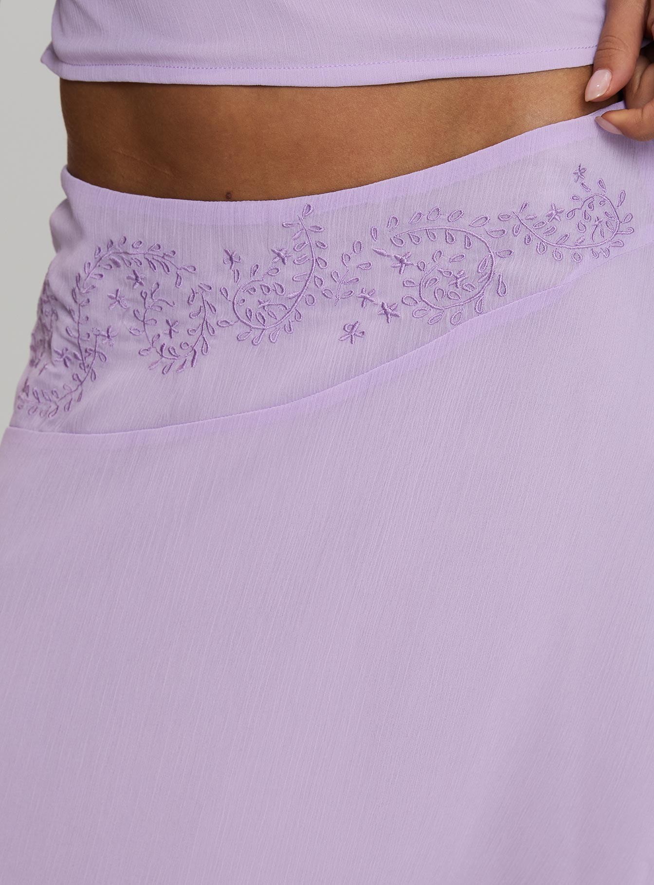 Pappilion Asymmetrical Skirt Lilac - Image 6