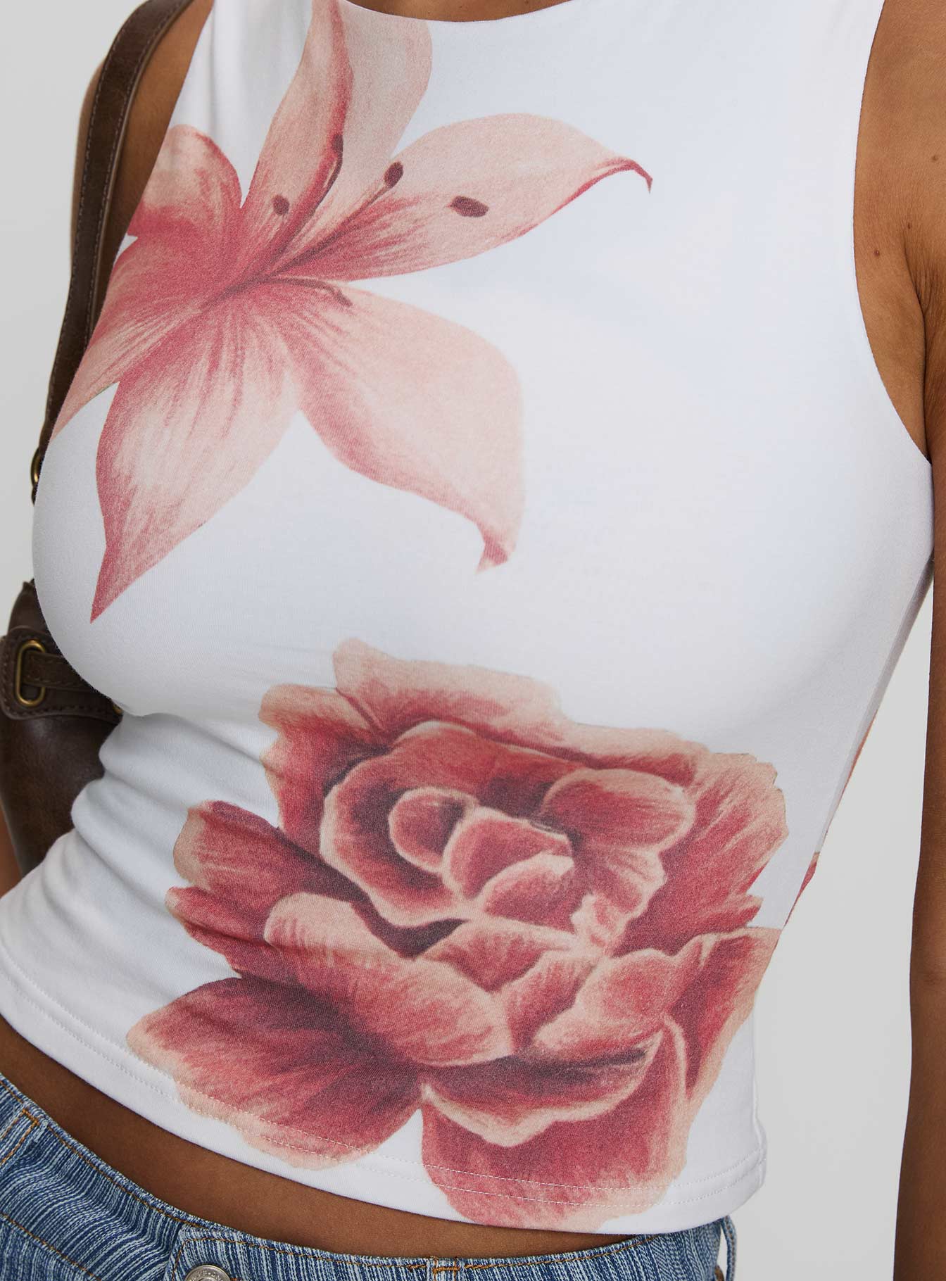 Pegasus Boat Neck Top White Floral - Image 6