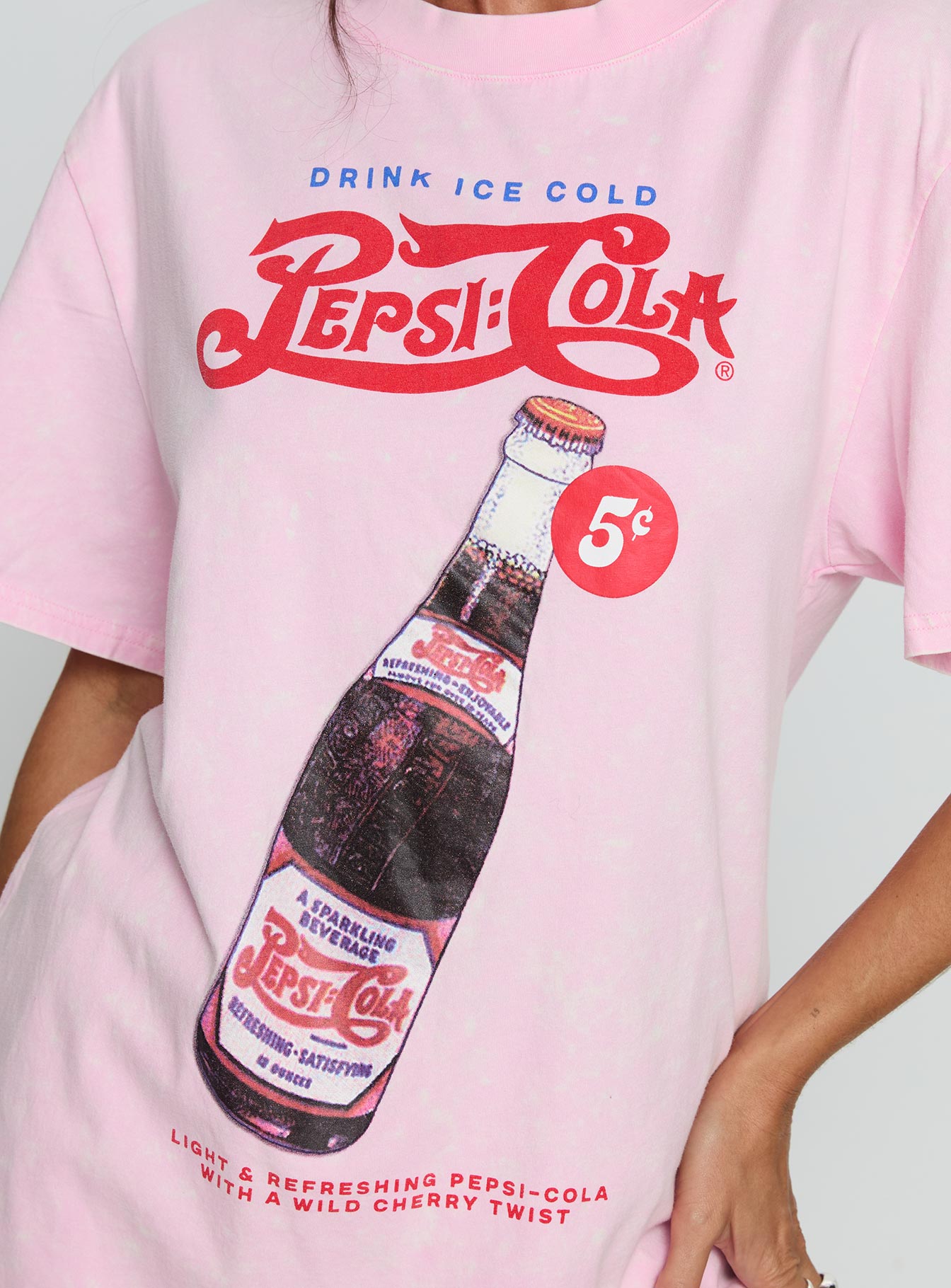 Pepsi Cola Graphic Top Washed Pink - Image 5