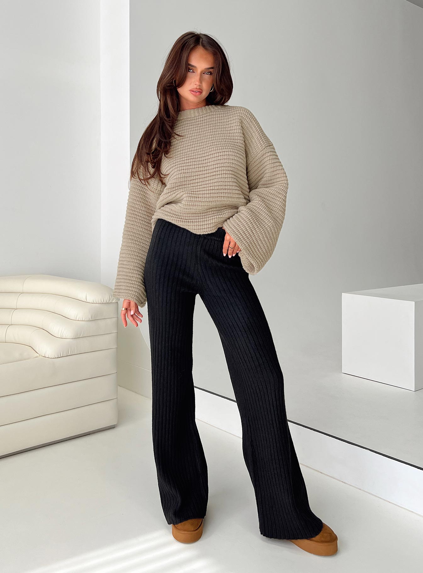 Montana Knit Pants Black - Image 6