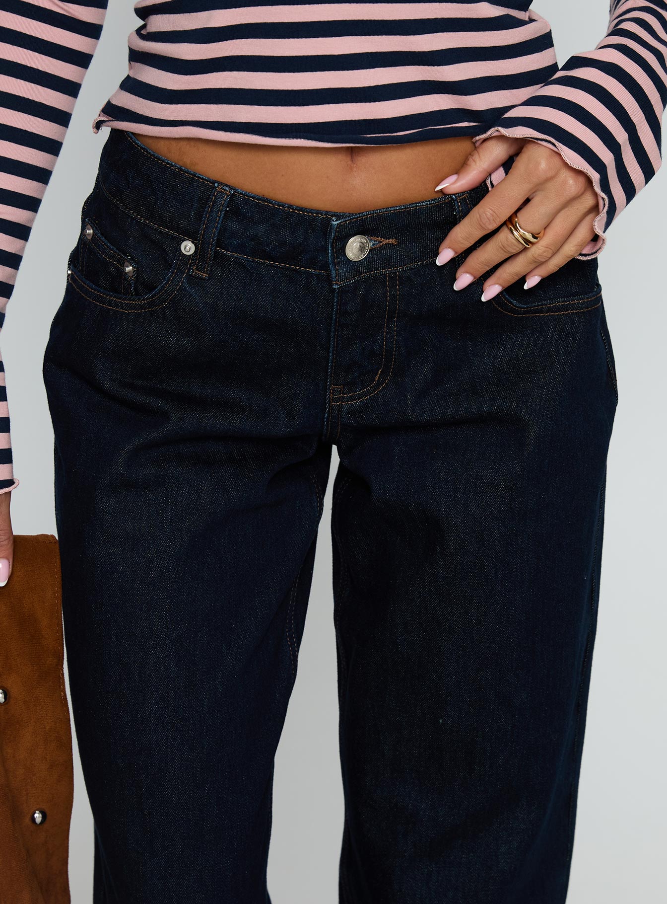 Ellanor Low Rise Straight Leg Jeans Indigo Blue - Image 6