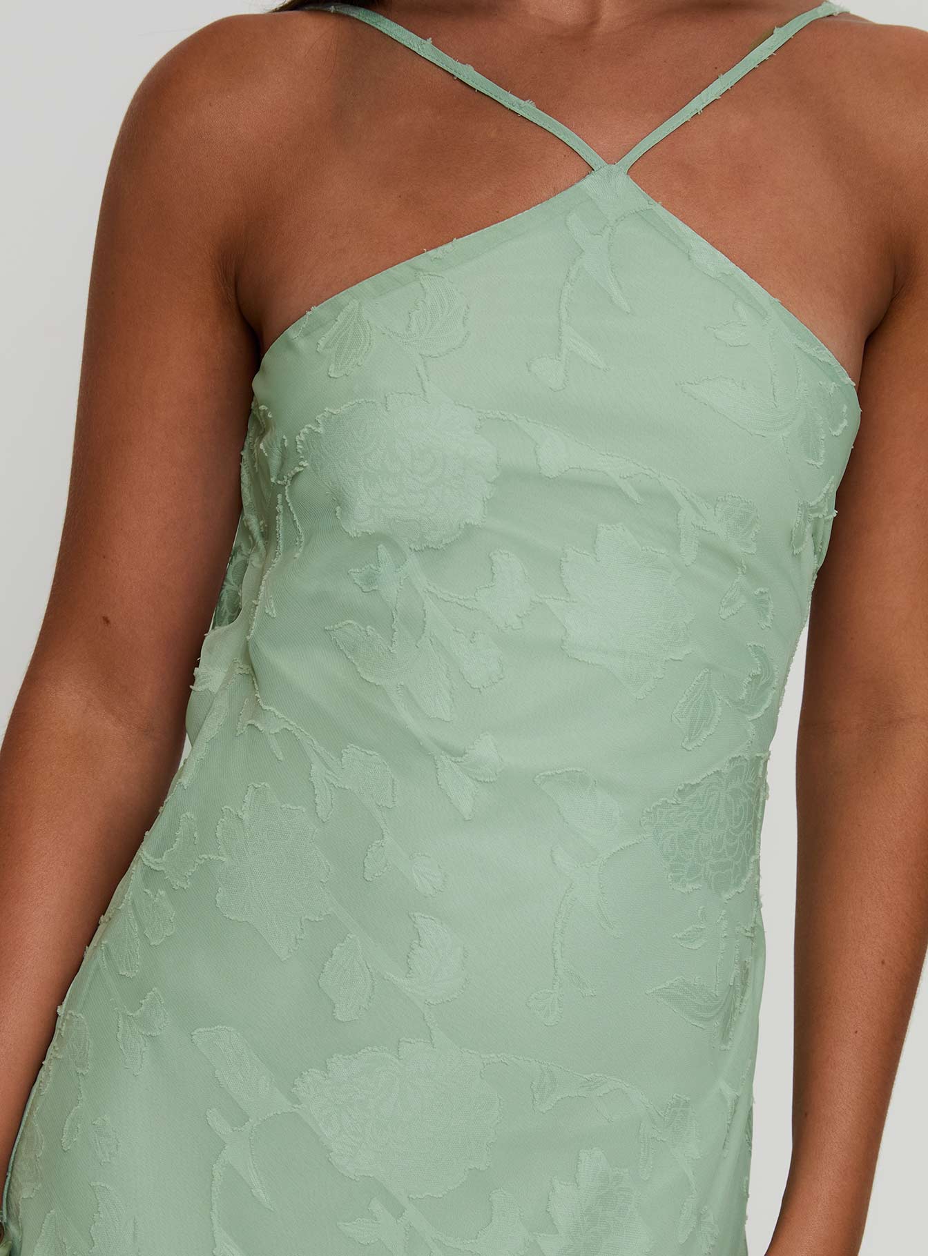 Zoelle Halter Maxi Dress Sage - Image 6
