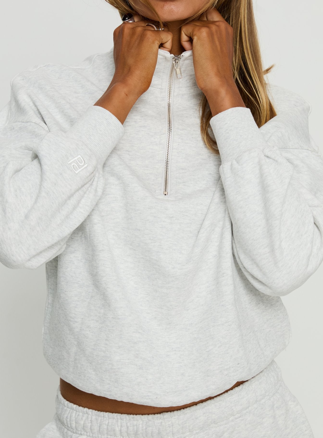 Rozanna 14 Zip Jumper Grey Marle - Image 6