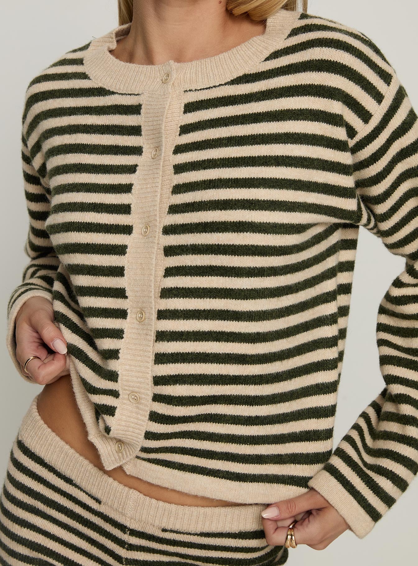Kollens Knit Cardigan Beige Multi - Image 6