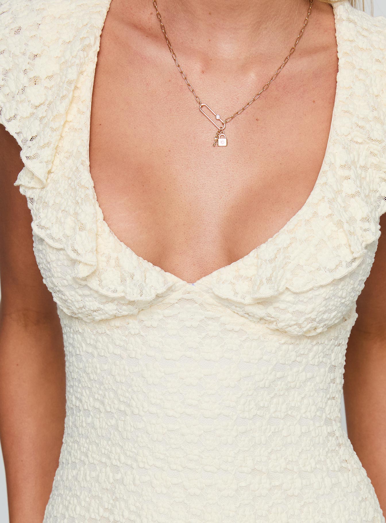 Flying Overhead Mini Dress Cream - Image 6