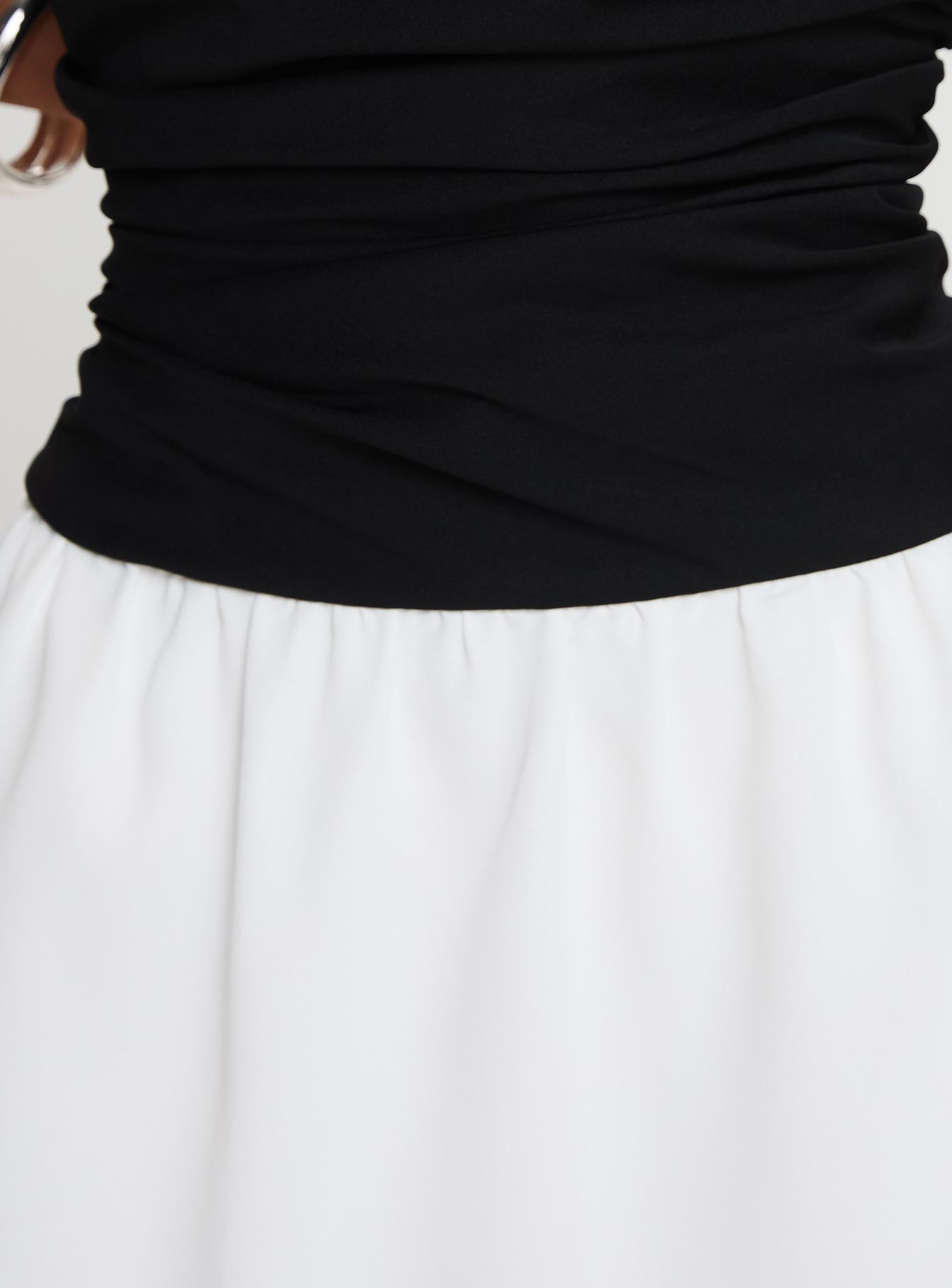 First Impressions Strapless Mini Dress Black White - Image 6
