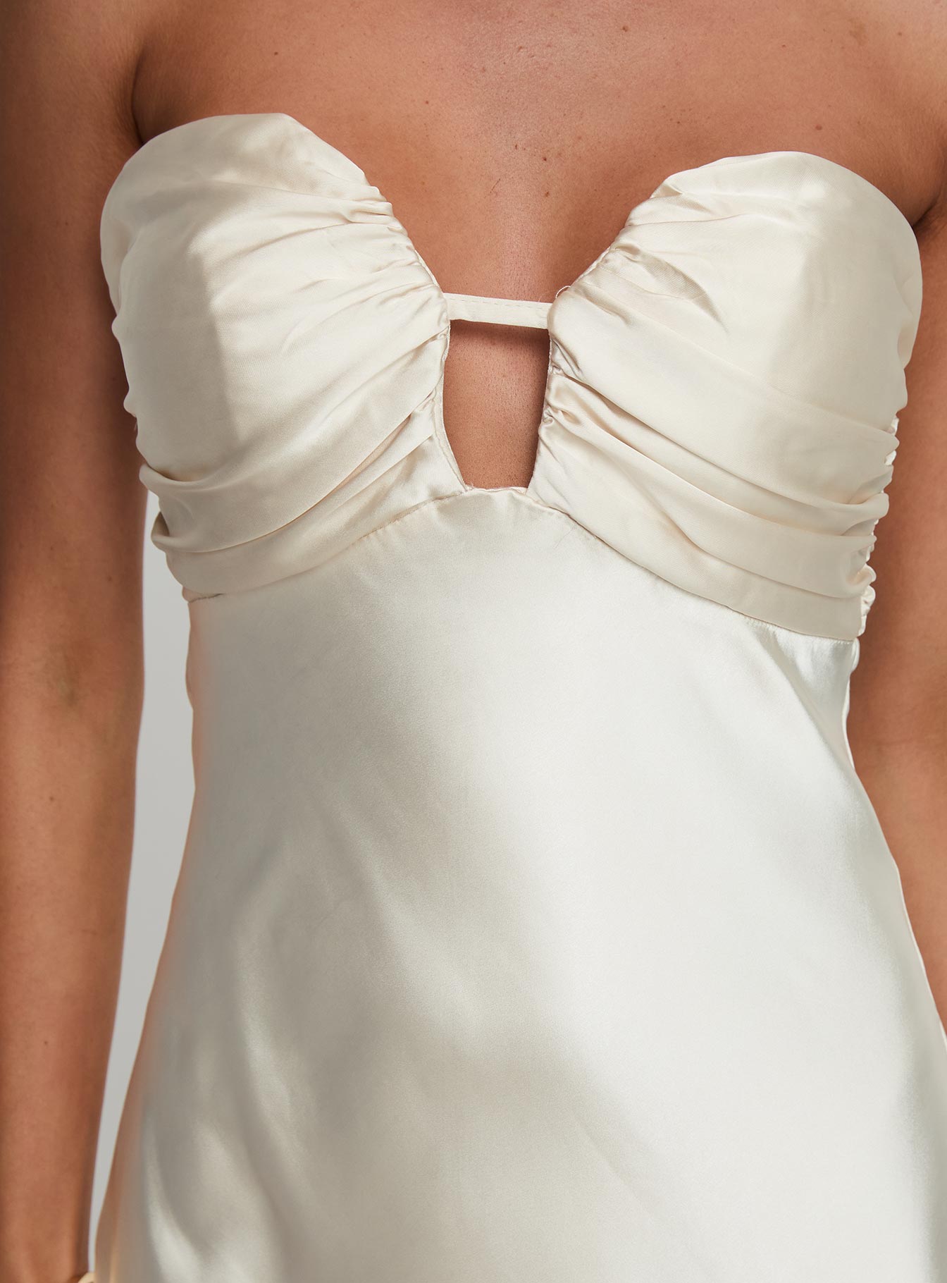 Cyprian Strapless Maxi Dress Champagne - Image 6