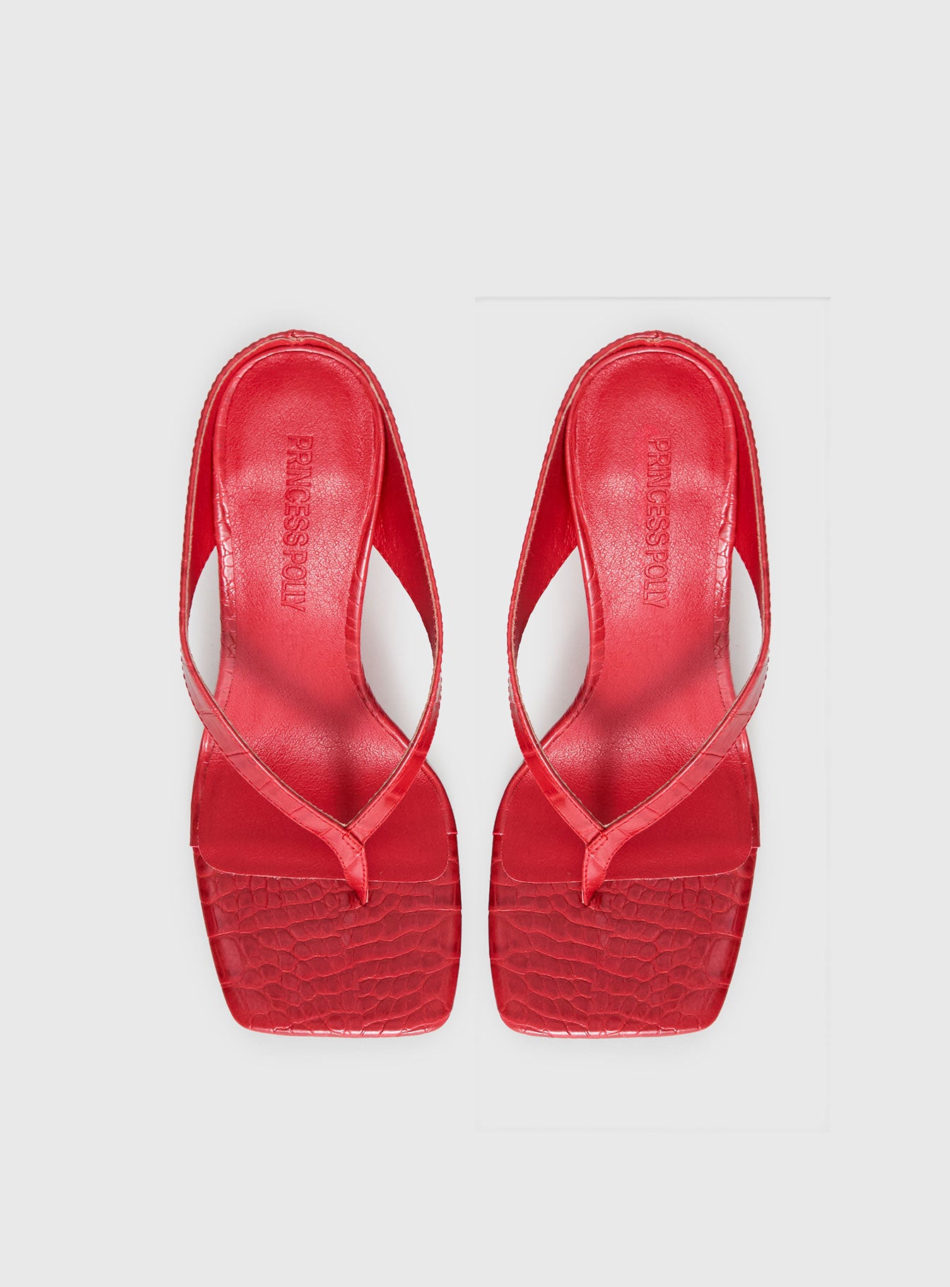 Nylah Wedge Heels Red Croc - Image 6