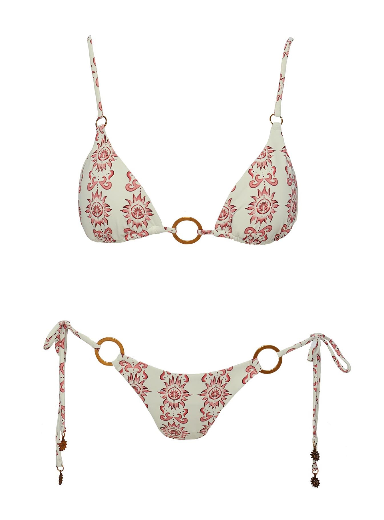 Ortzi Ring Tie Side Bottoms White Red - Image 5