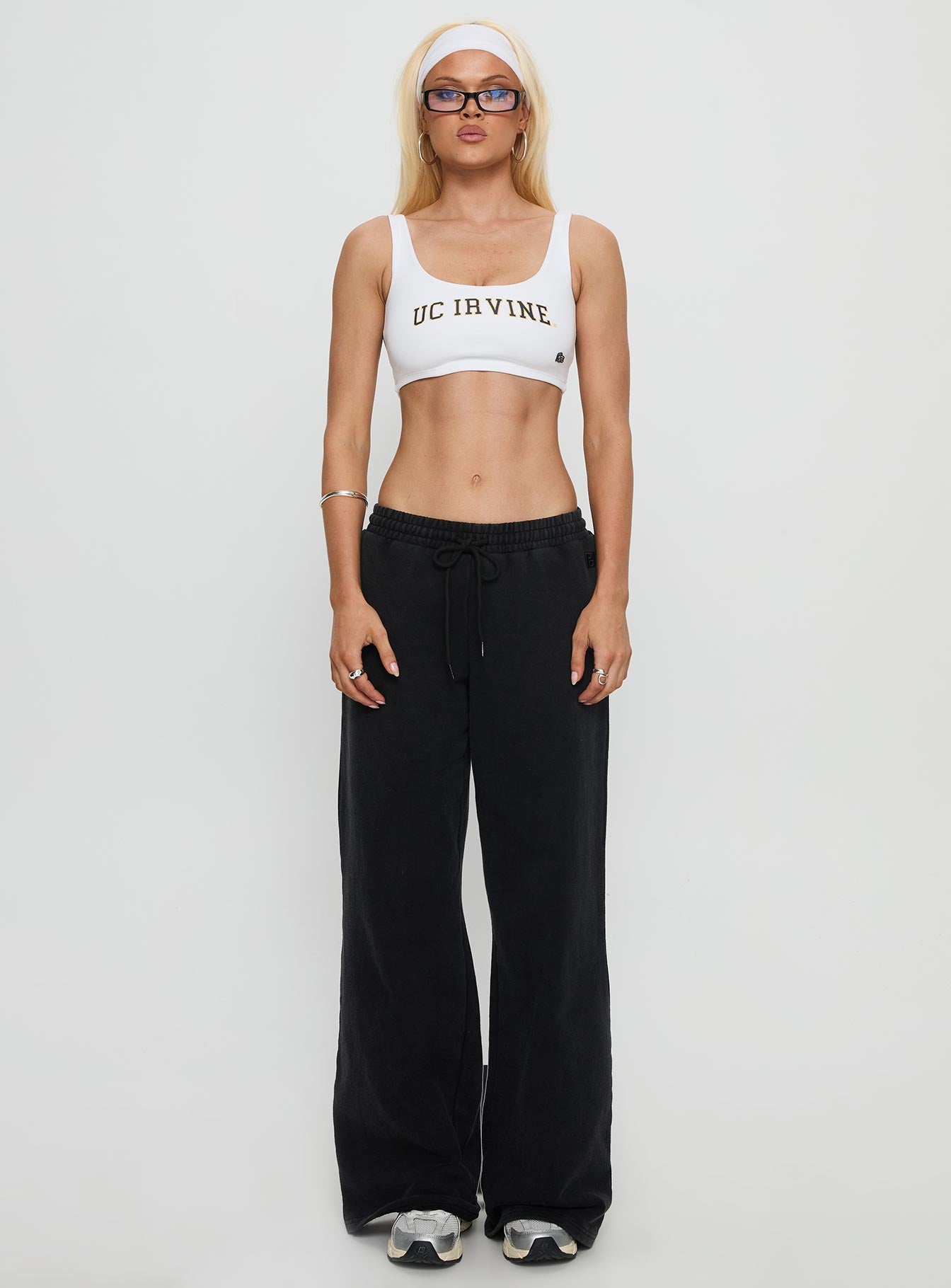 Uc Irvine Scoop Neck Crop Top White - Image 7