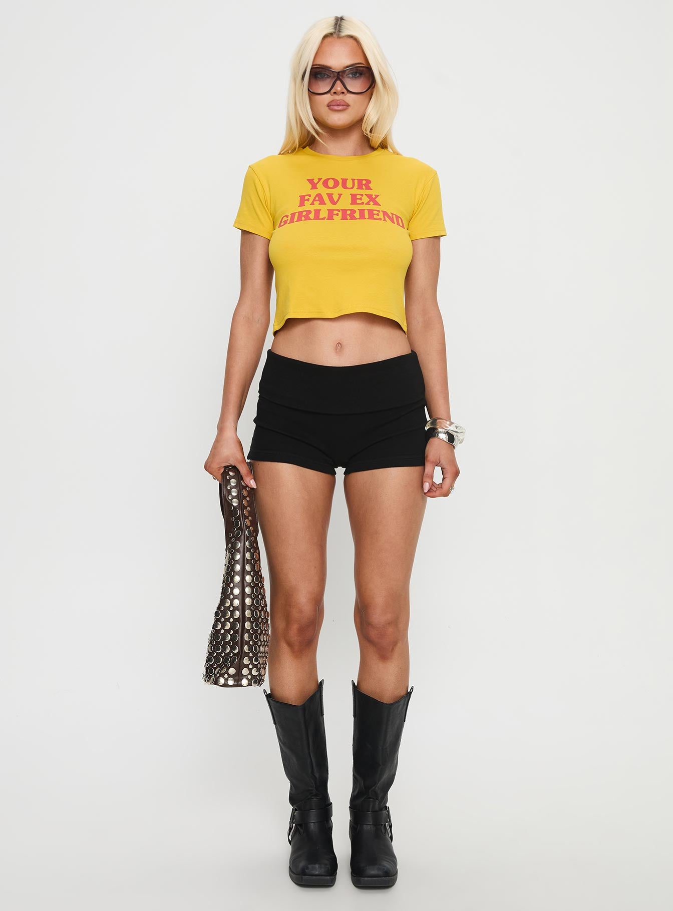 Your Favourite Ex Graphic Top Yellow - Image 7