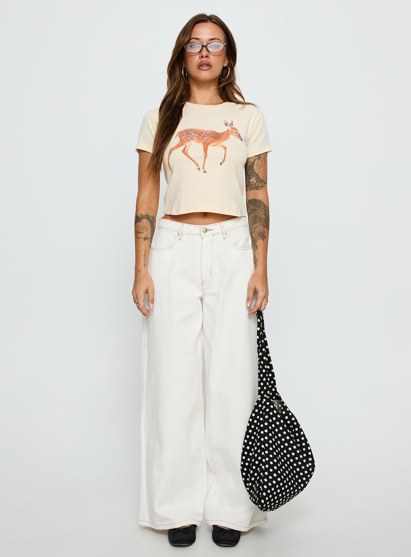 Dearly Loved Graphic Baby Tee Cream - Image 6