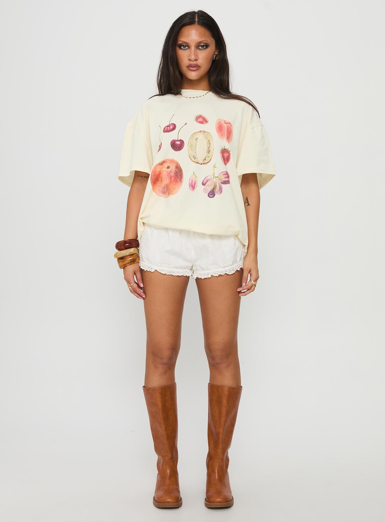 Farmers Pick Oversized Graphic Top Cream - Image 7