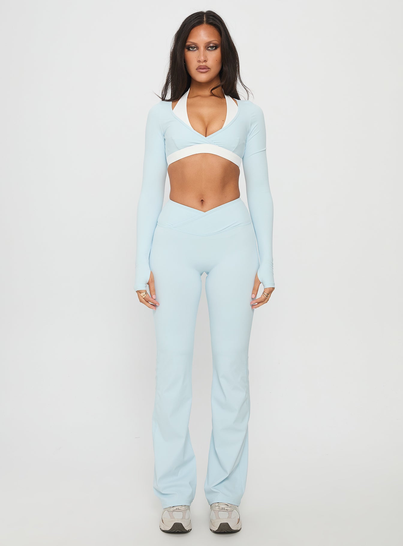 Vitality Long Sleeve Active Crop Blue - Image 7