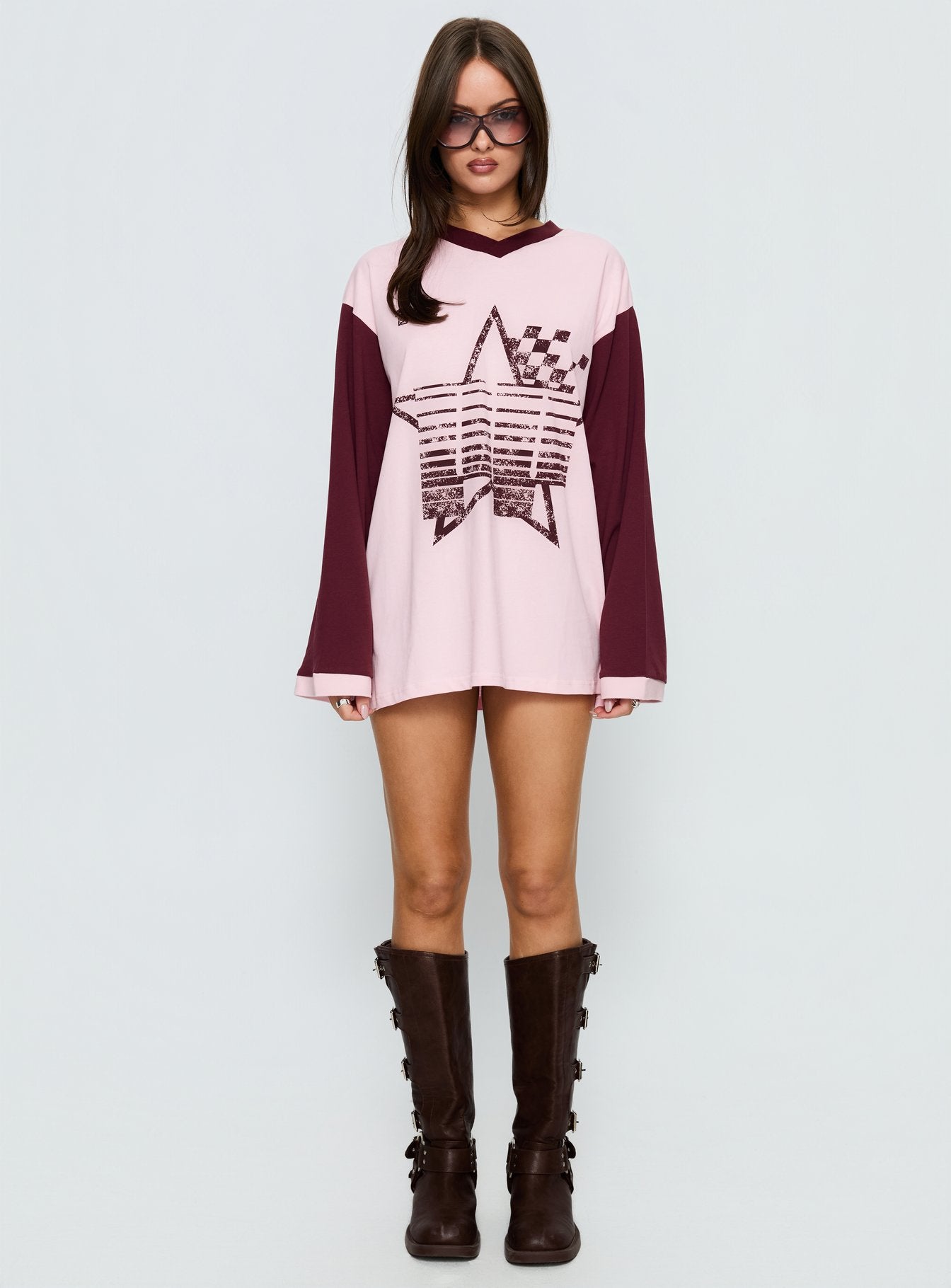 Starletta Long Sleeve Moto Top Pink - Image 7