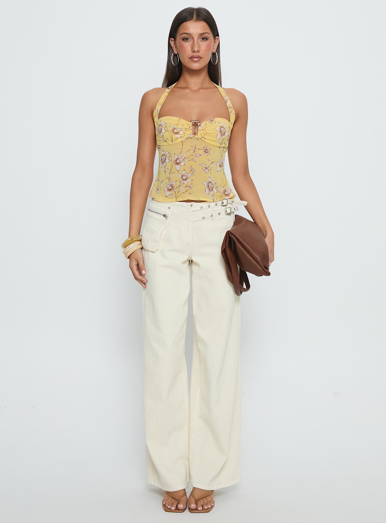 Isabetta Halter Top Yellow Floral - Image 7